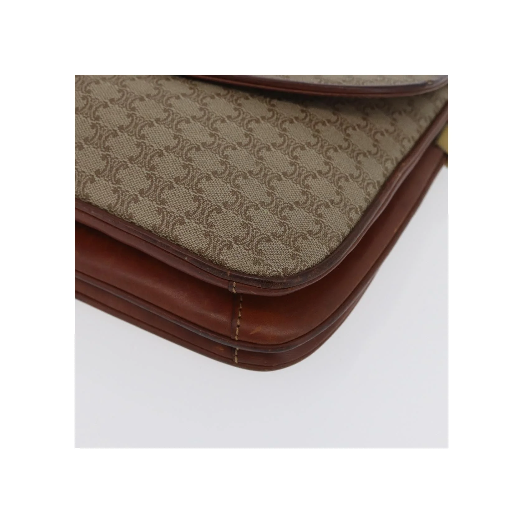 Sac À Bandoulière Celine Vintage Macadam - Beige - Image 9