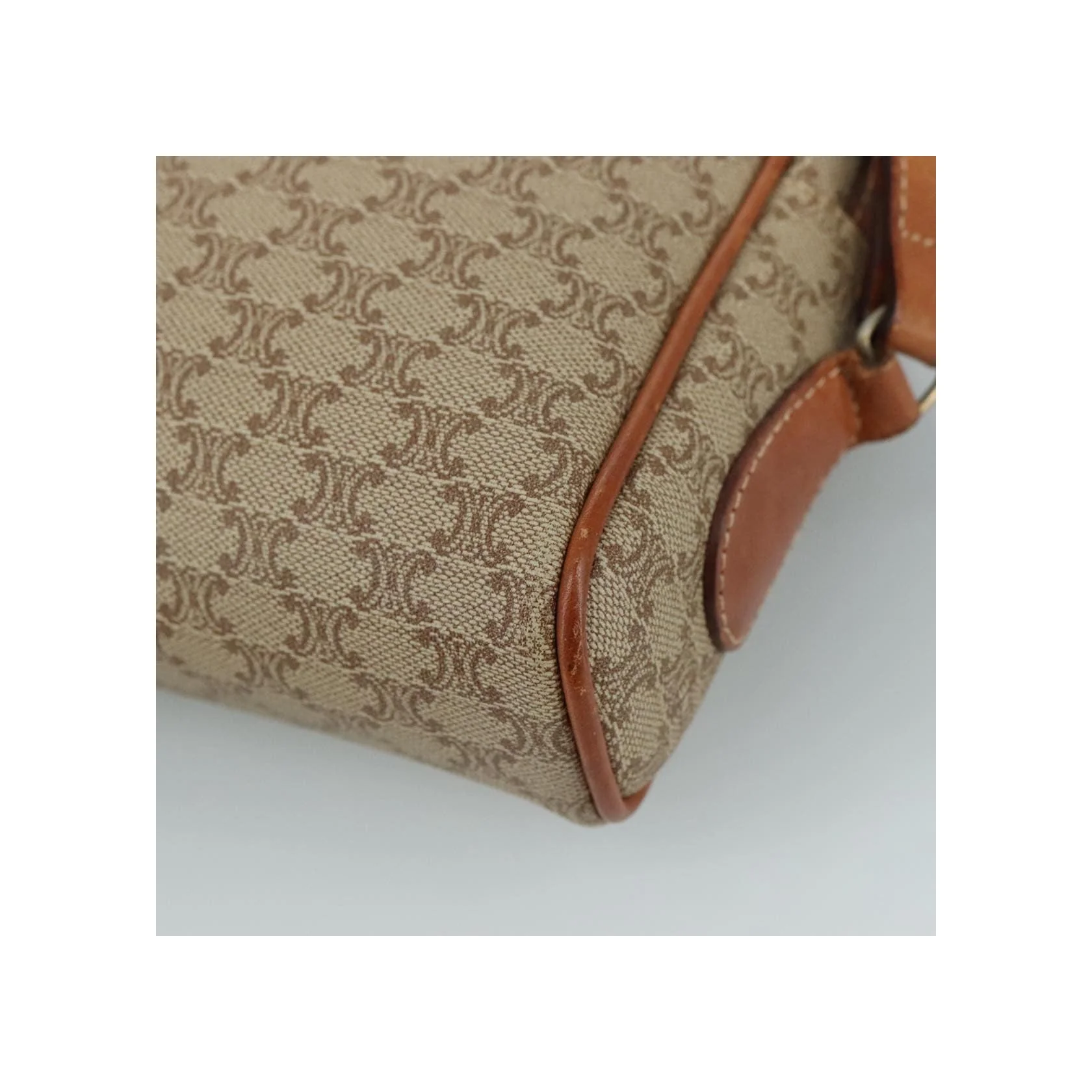 Sac À Bandoulière Celine Vintage Macadam - Beige - Image 10