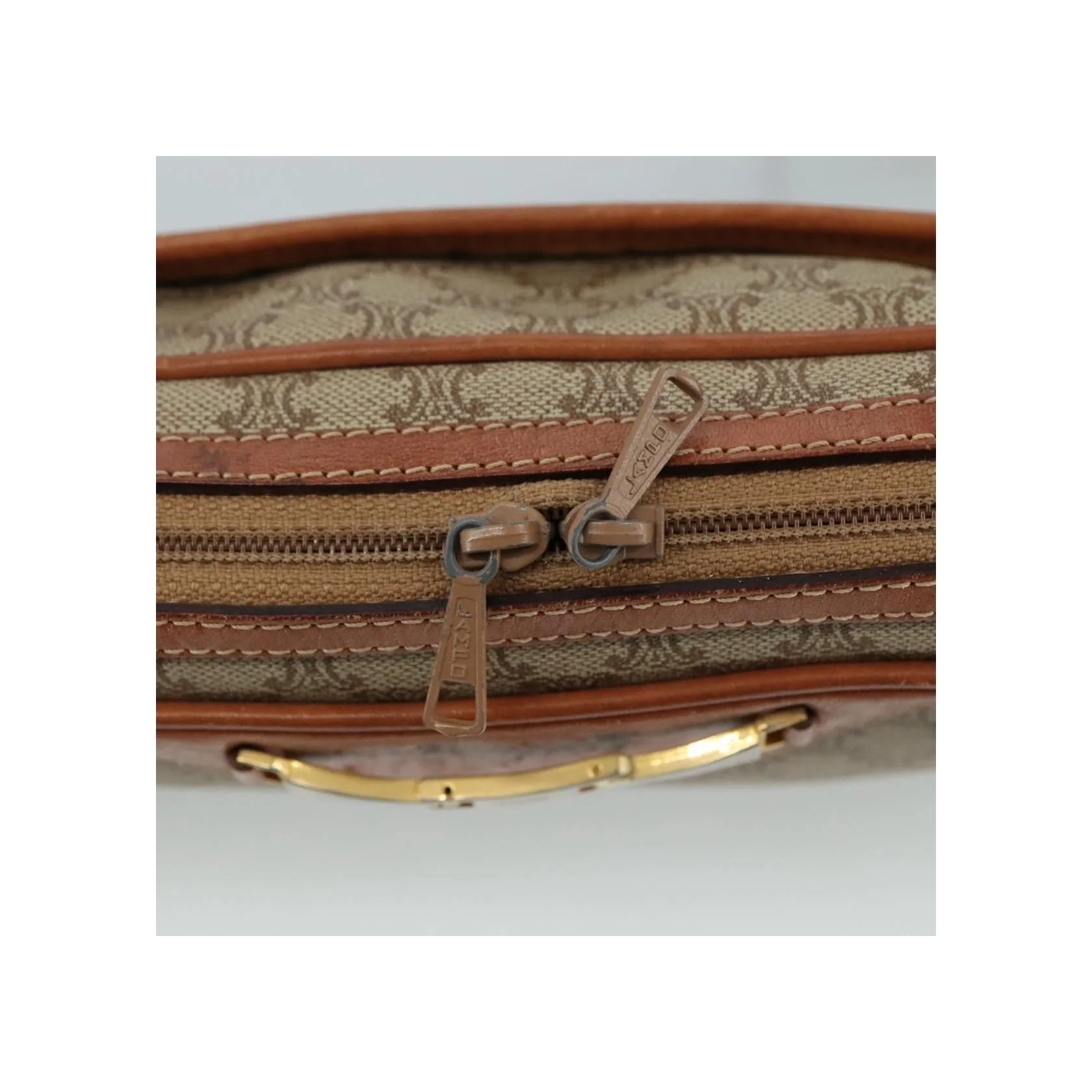 Sac À Bandoulière Celine Vintage Macadam - Beige - Image 13