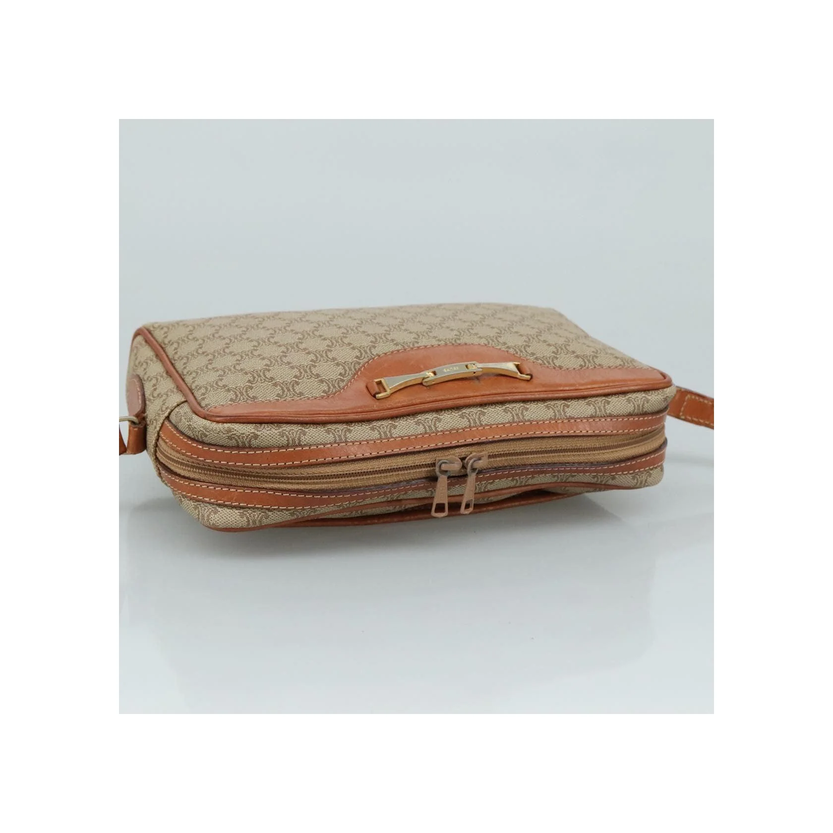 Sac À Bandoulière Celine Vintage Macadam - Beige - Image 16