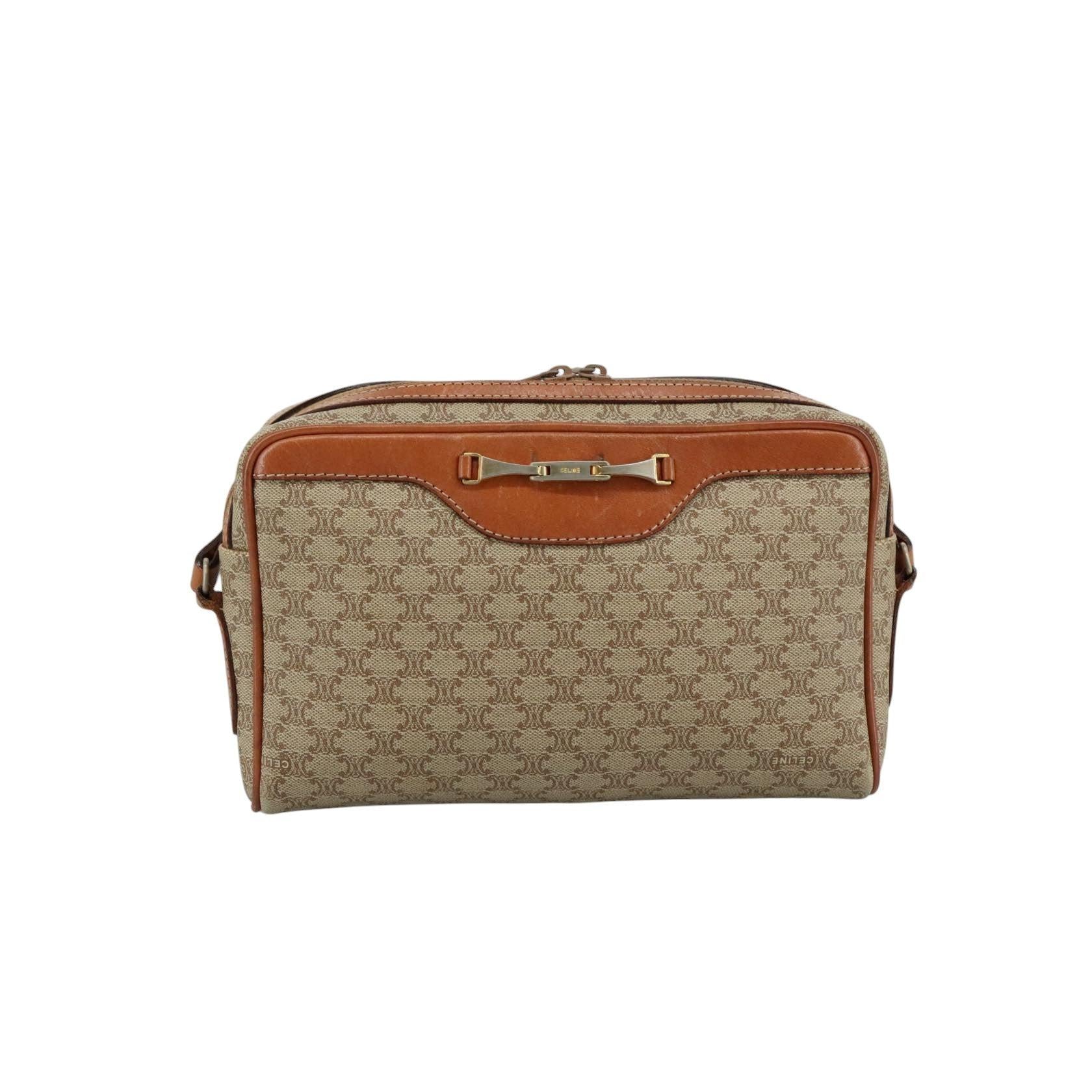 Sac À Bandoulière Celine Vintage Macadam - Beige - Image 18