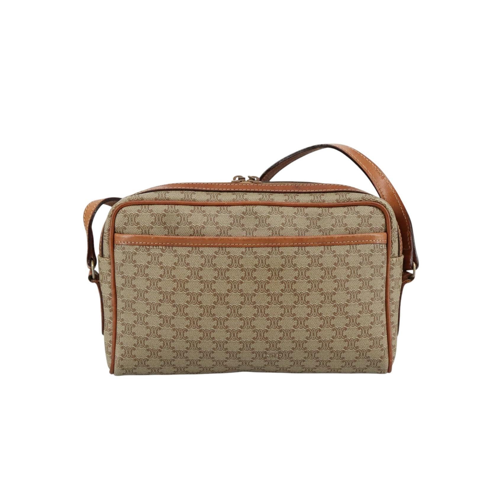 Sac À Bandoulière Celine Vintage Macadam - Beige - Image 2