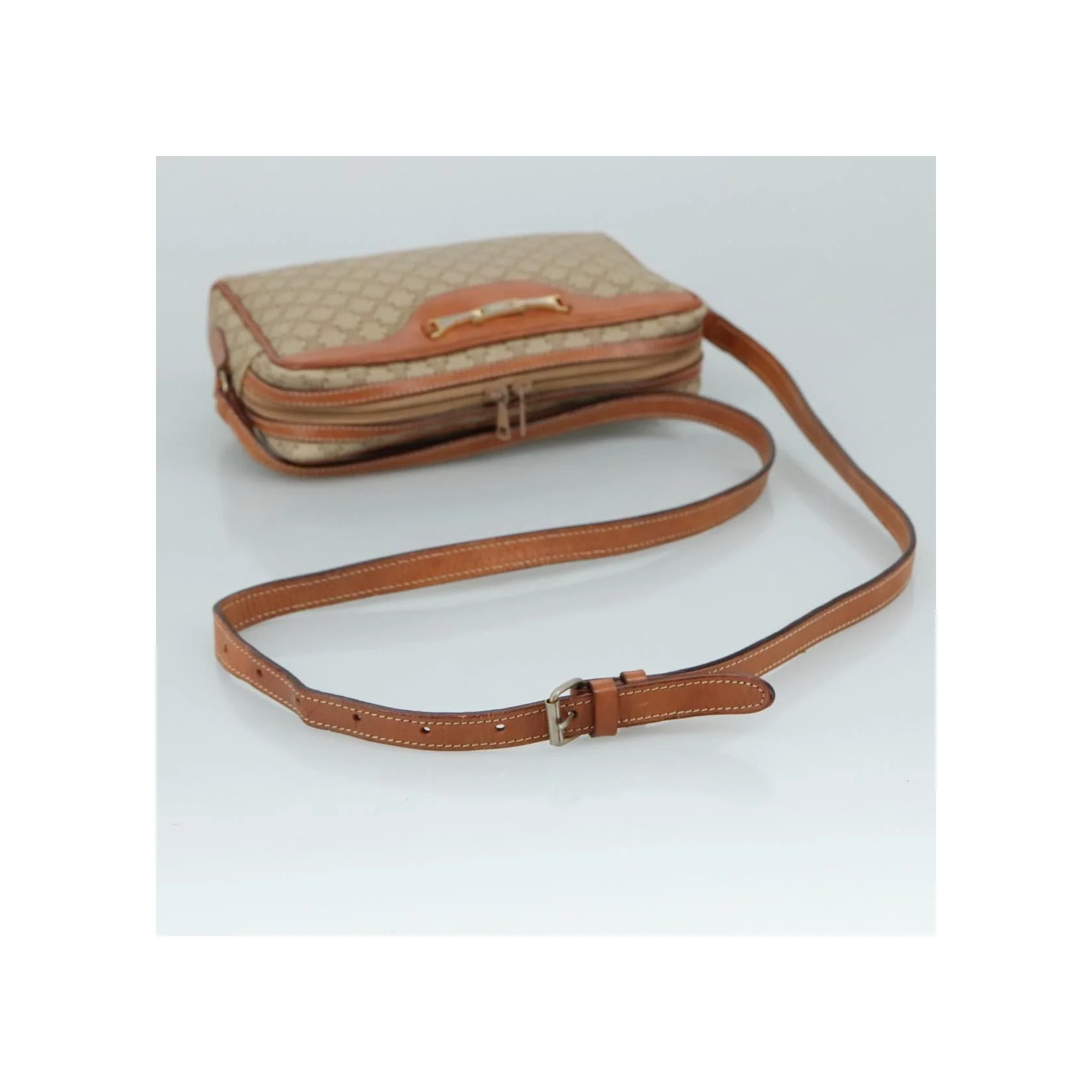Sac À Bandoulière Celine Vintage Macadam - Beige - Image 7