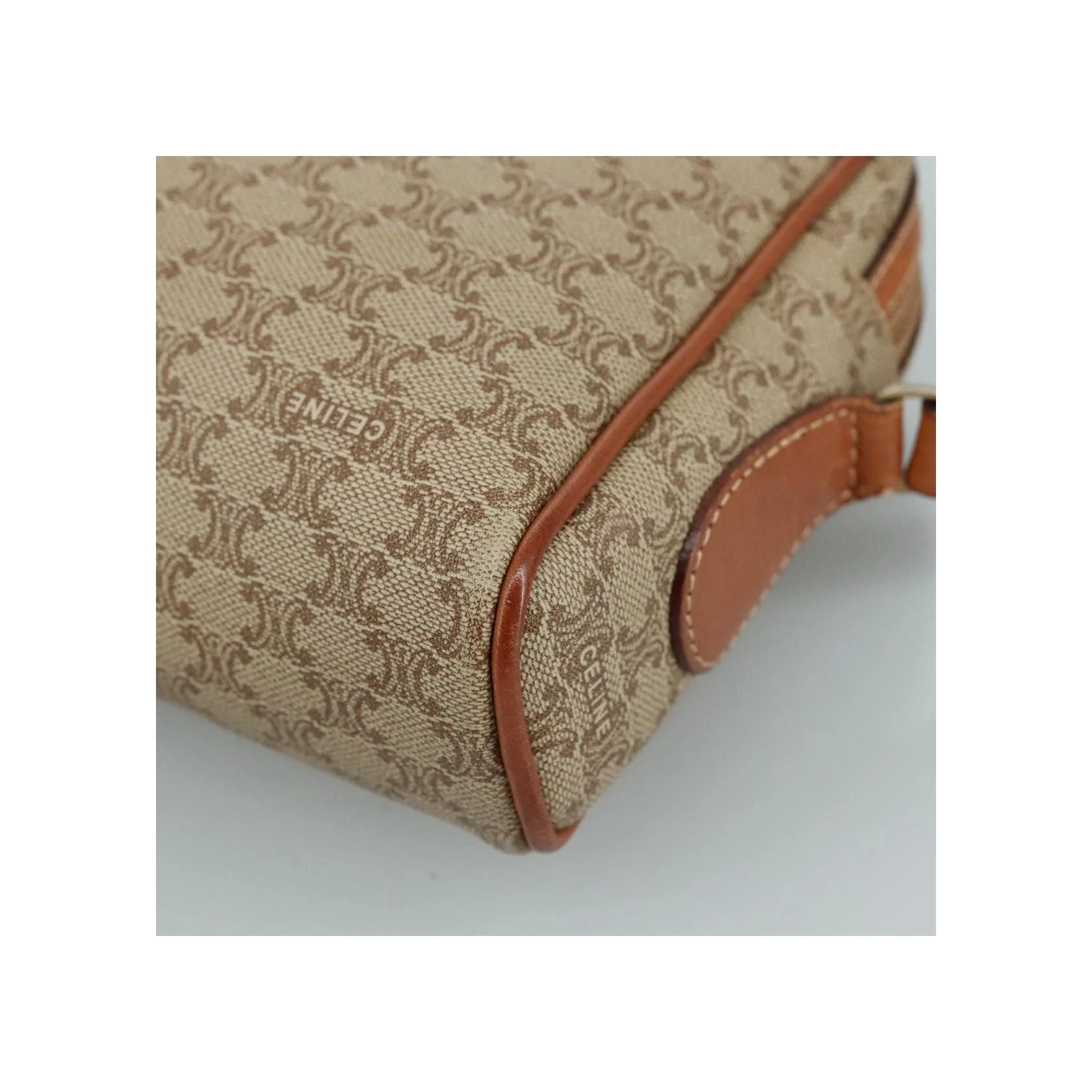 Sac À Bandoulière Celine Vintage Macadam - Beige - Image 8