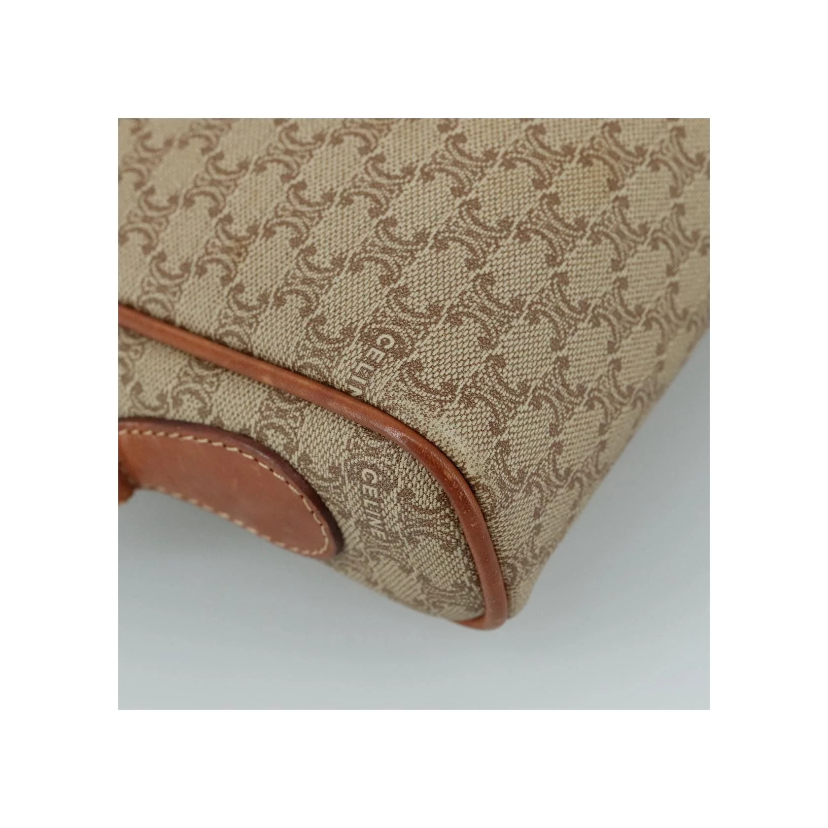 Sac À Bandoulière Celine Vintage Macadam - Beige - Image 9