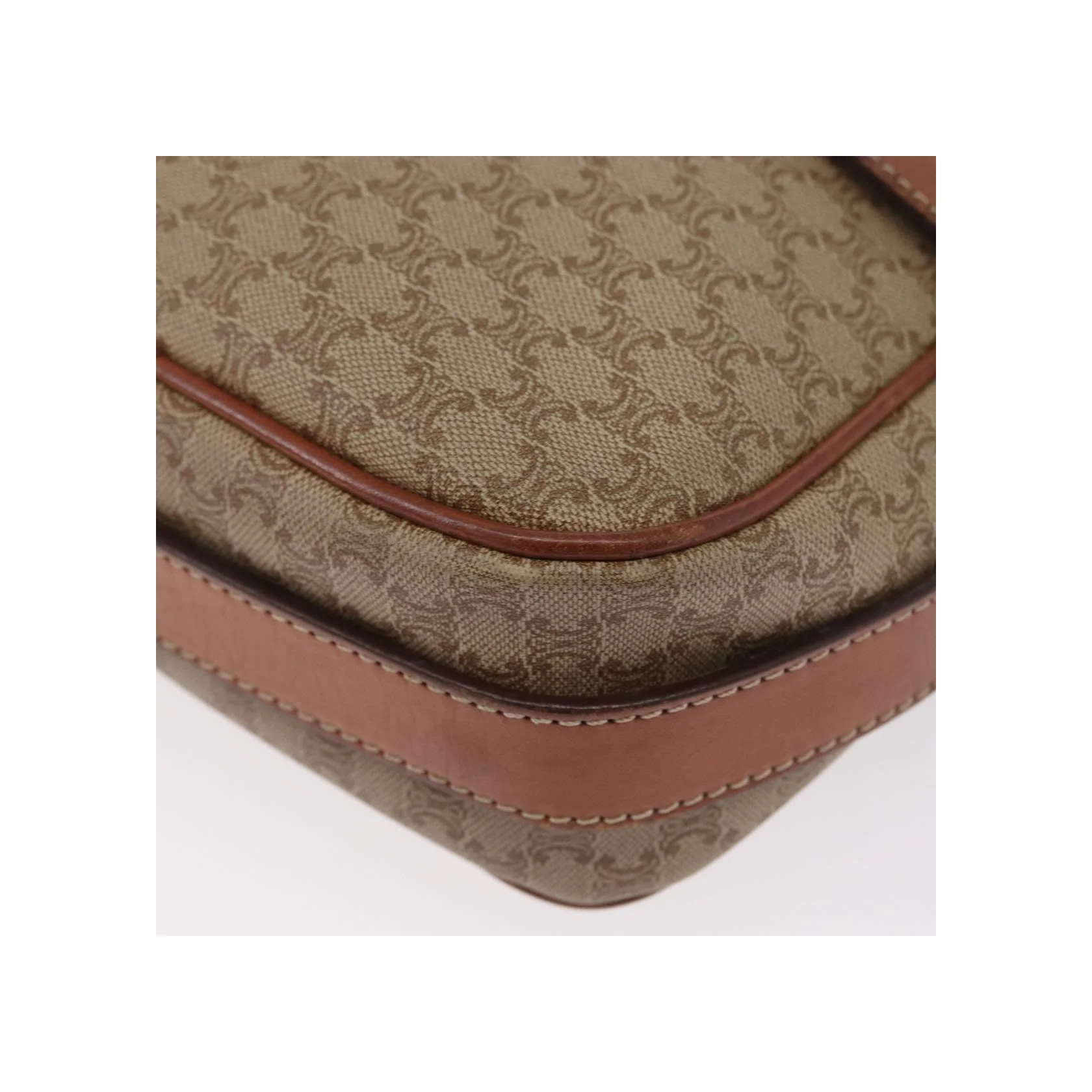 Sac À Bandoulière Celine Vintage Macadam - Beige - Image 10