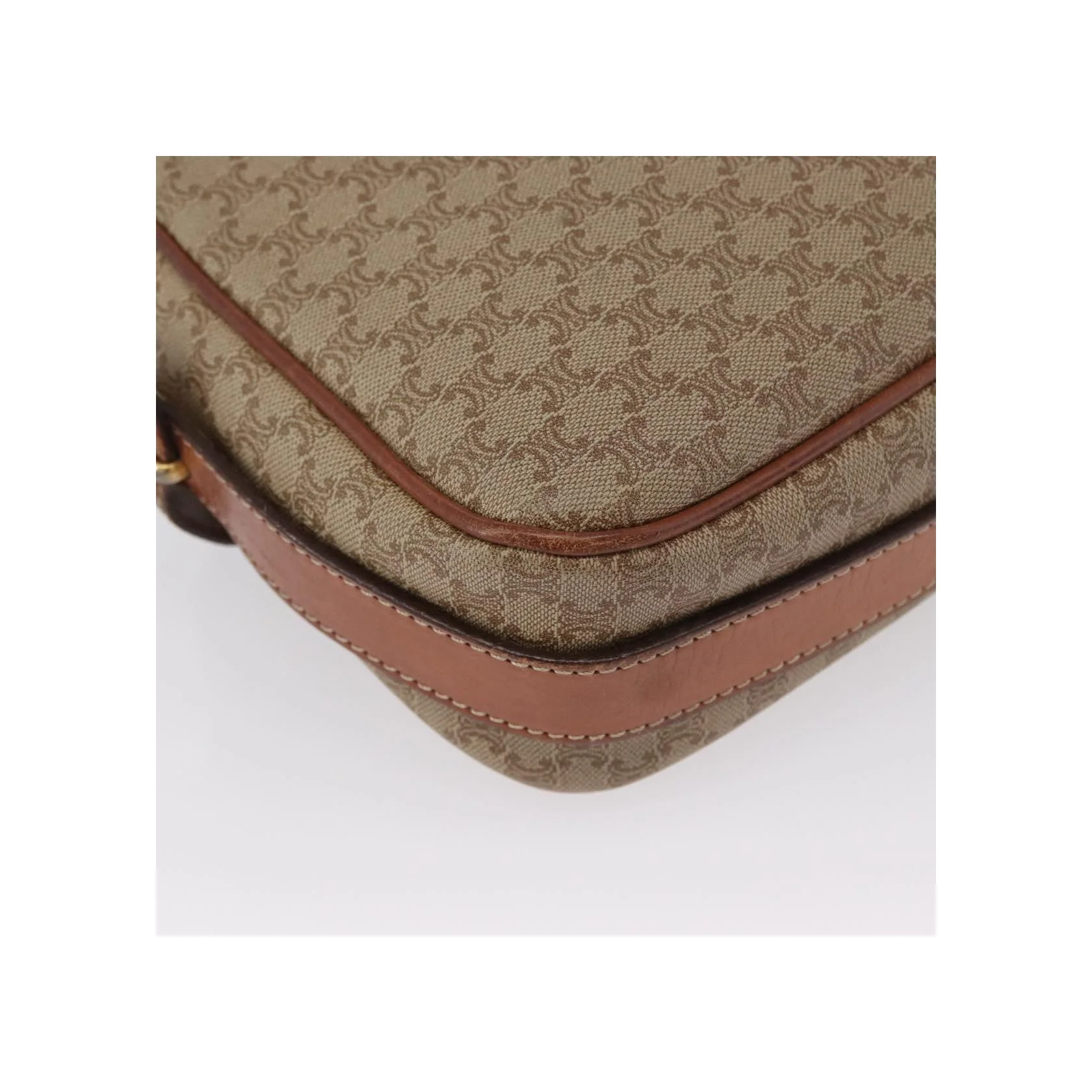 Sac À Bandoulière Celine Vintage Macadam - Beige - Image 11