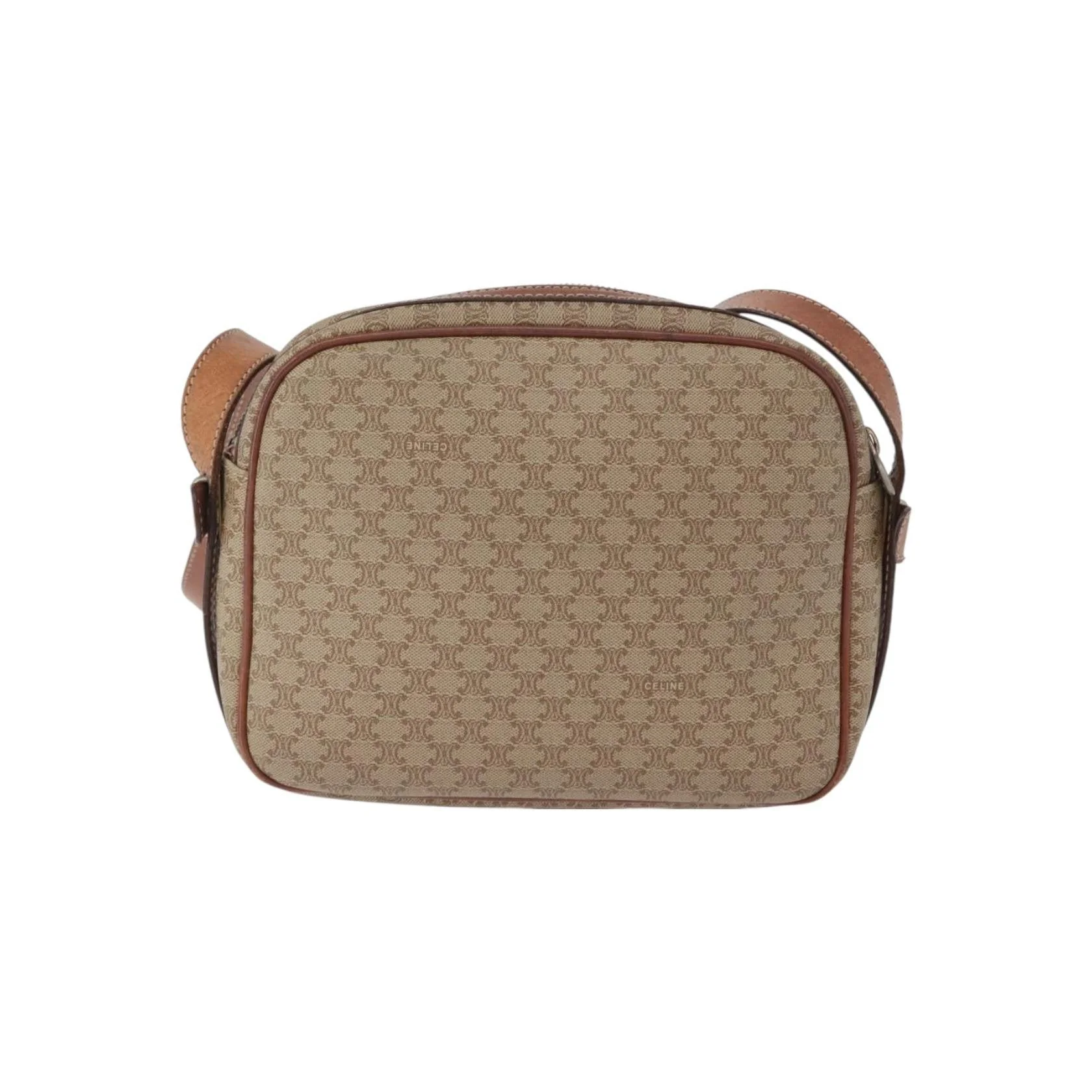 Sac À Bandoulière Celine Vintage Macadam - Beige - Image 2