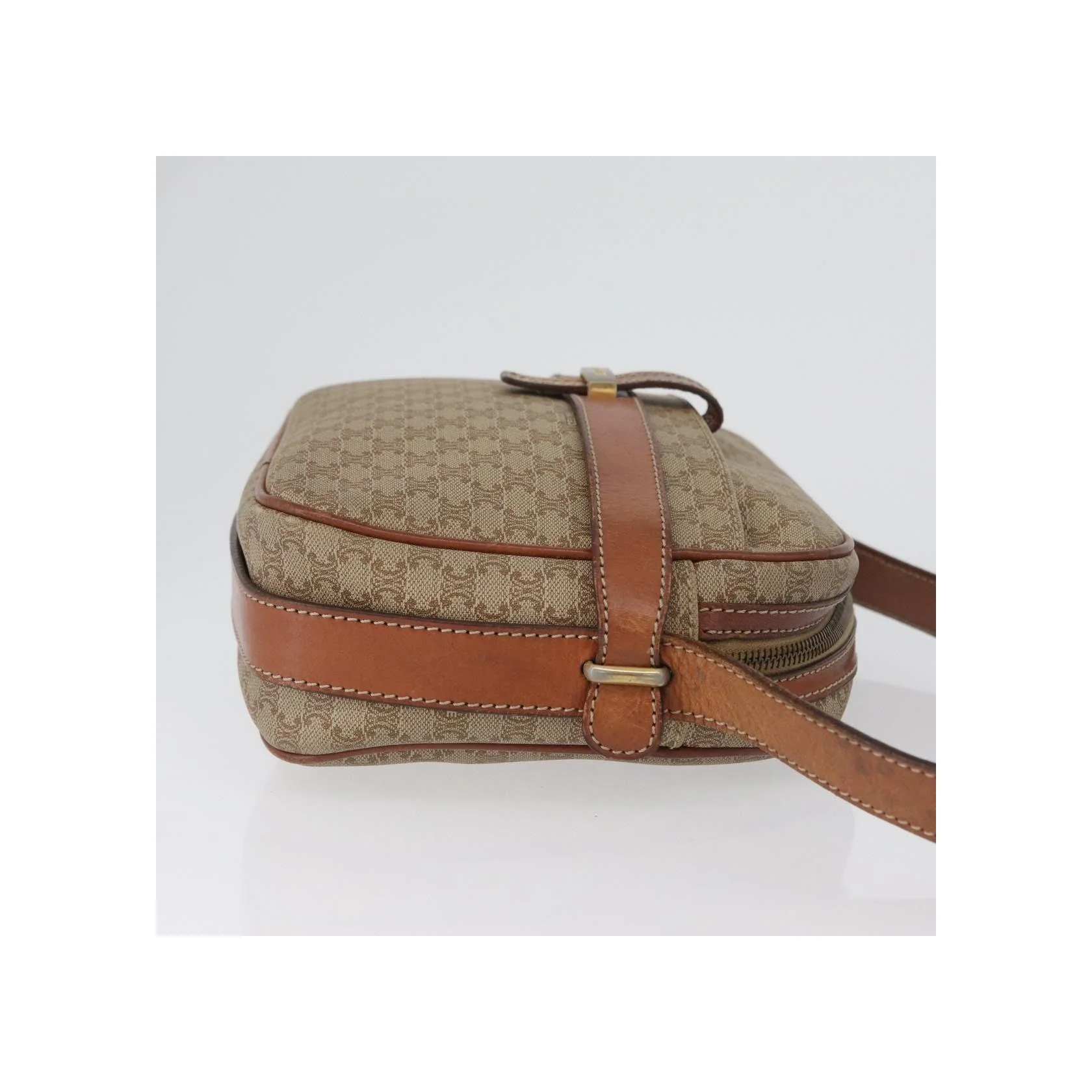 Sac À Bandoulière Celine Vintage Macadam - Beige - Image 3