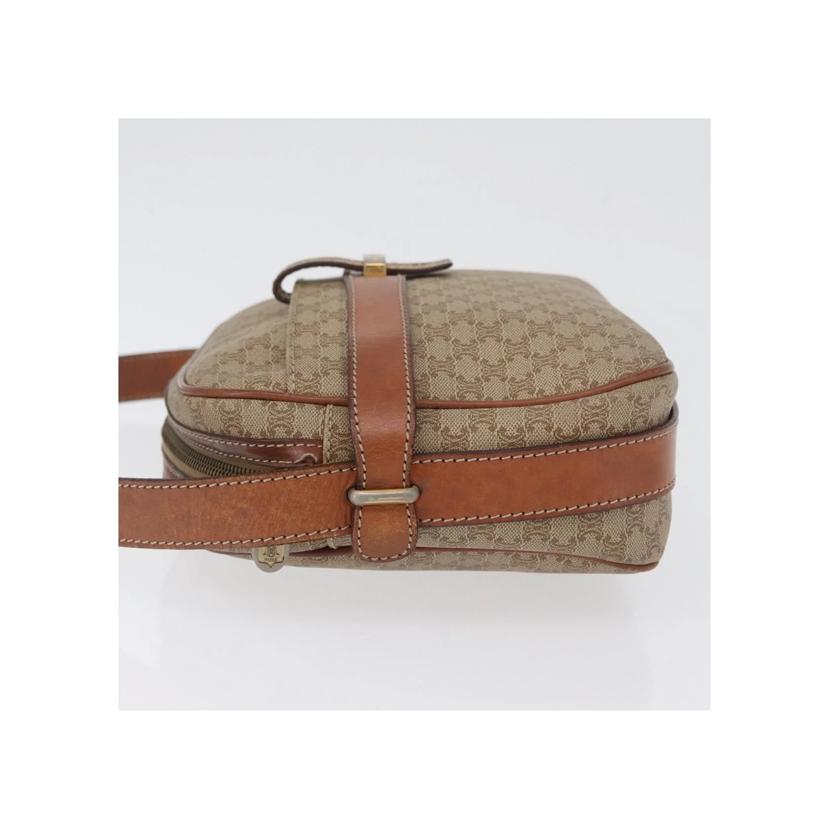 Sac À Bandoulière Celine Vintage Macadam - Beige - Image 4