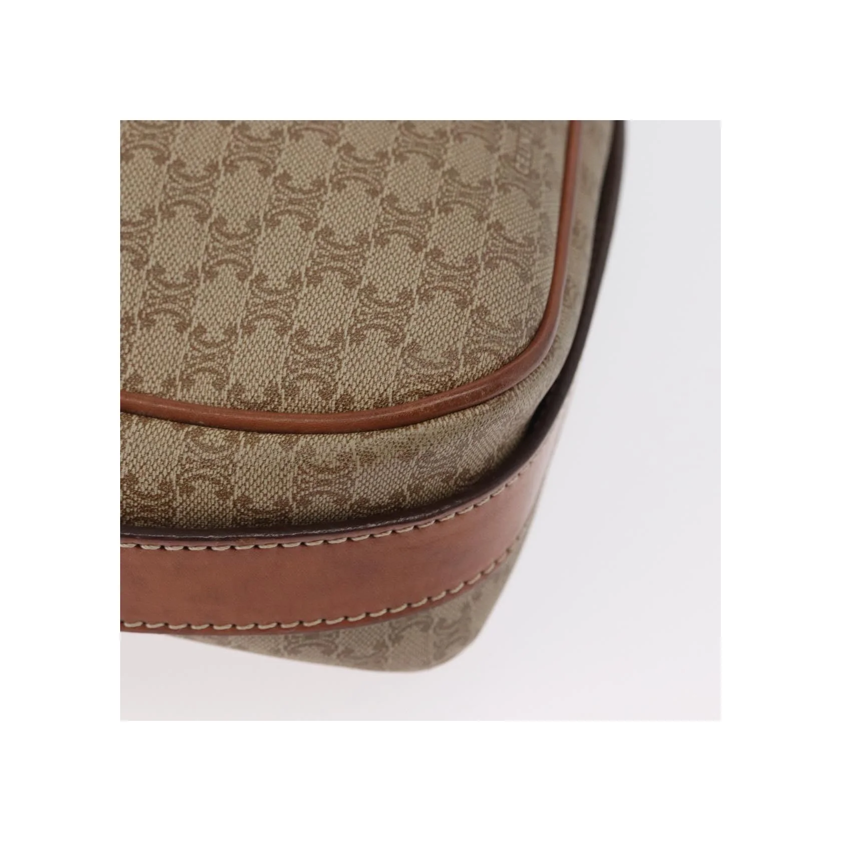 Sac À Bandoulière Celine Vintage Macadam - Beige - Image 9