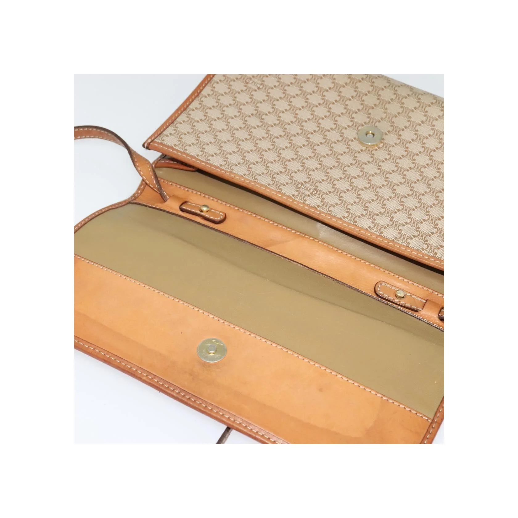Sac À Bandoulière Celine Vintage Macadam - Beige - Image 17