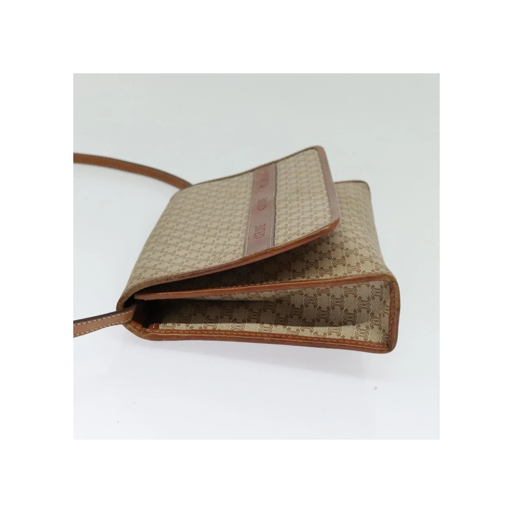 Sac À Bandoulière Celine Vintage Macadam - Beige - Image 3
