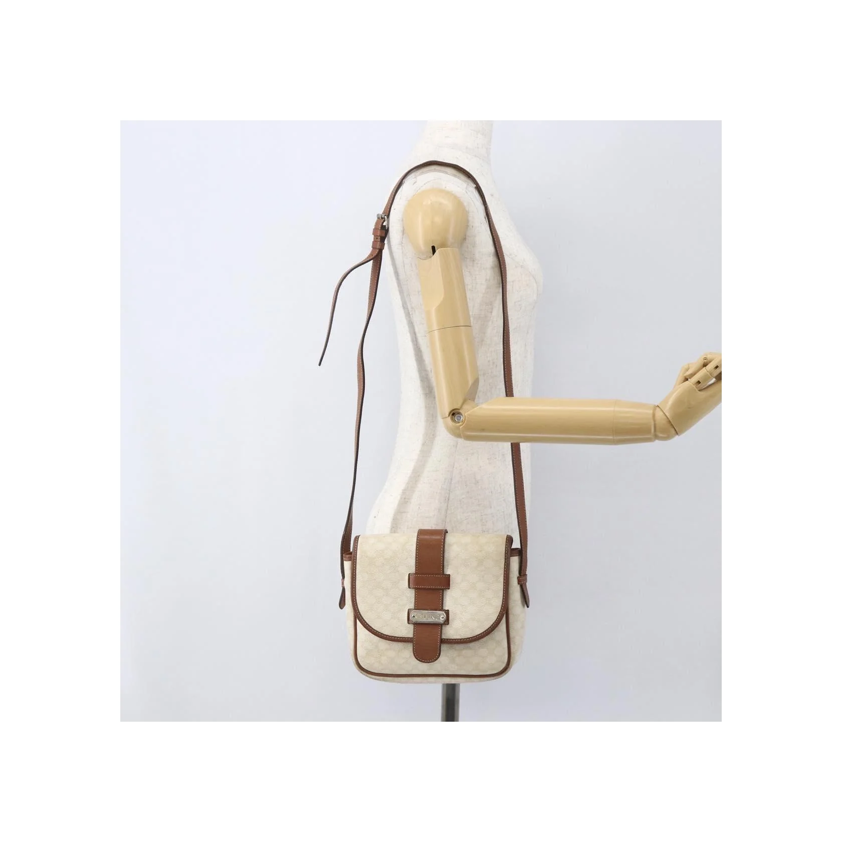 Sac À Bandoulière Celine Vintage Macadam - White - Image 12