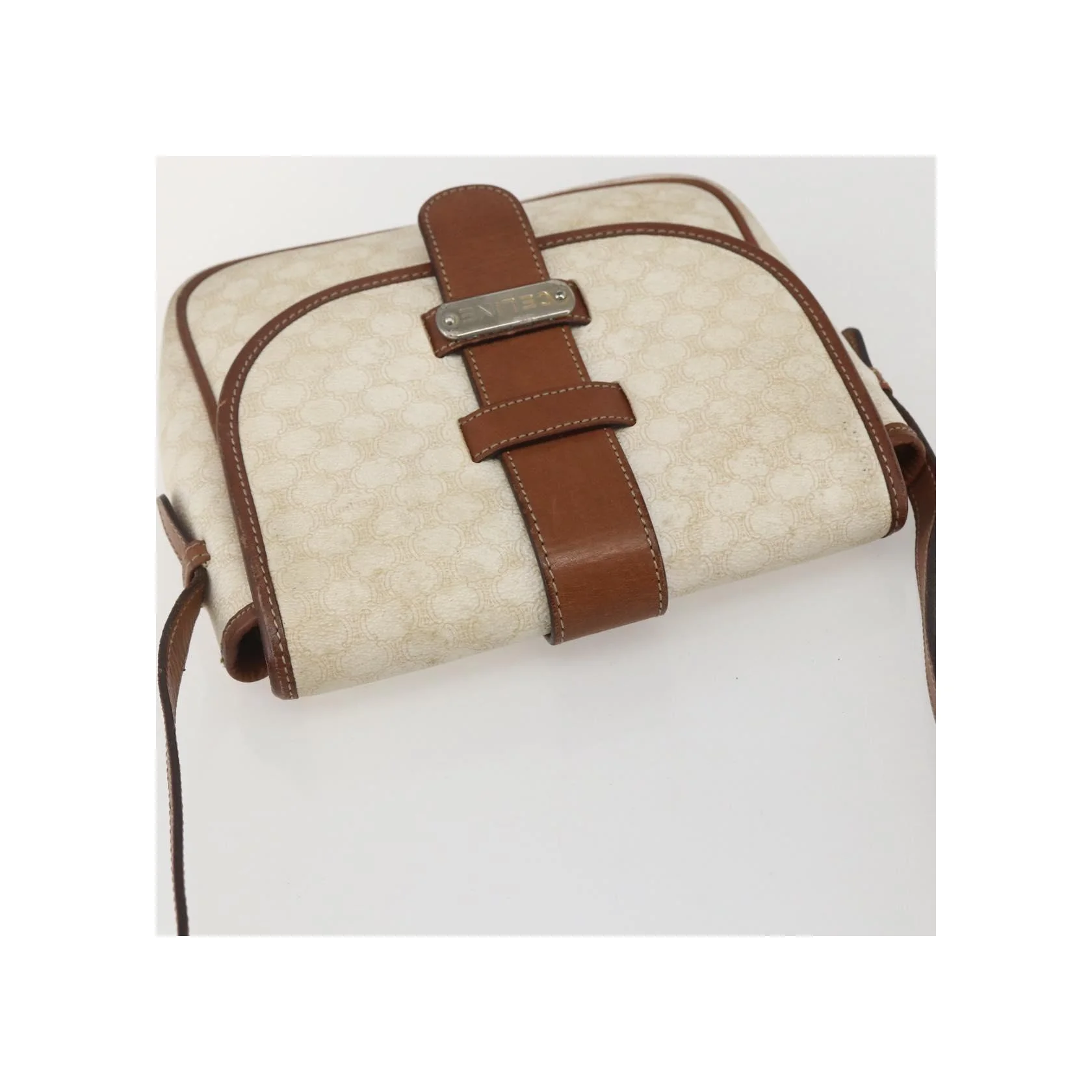 Sac À Bandoulière Celine Vintage Macadam - White - Image 13