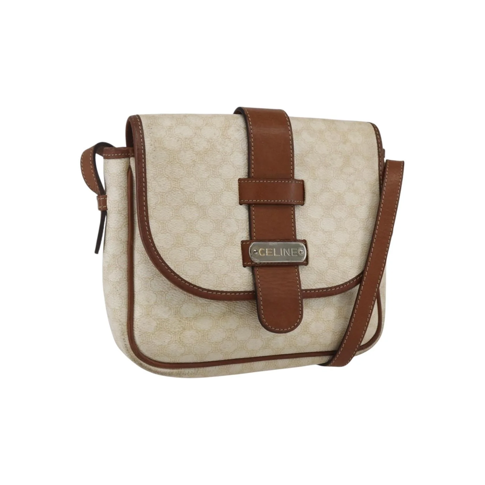 Sac À Bandoulière Celine Vintage Macadam - White - Image 16