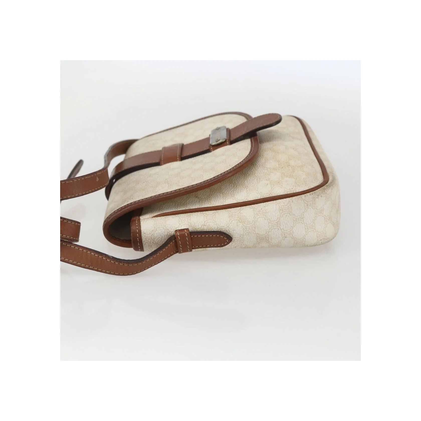 Sac À Bandoulière Celine Vintage Macadam - White - Image 3