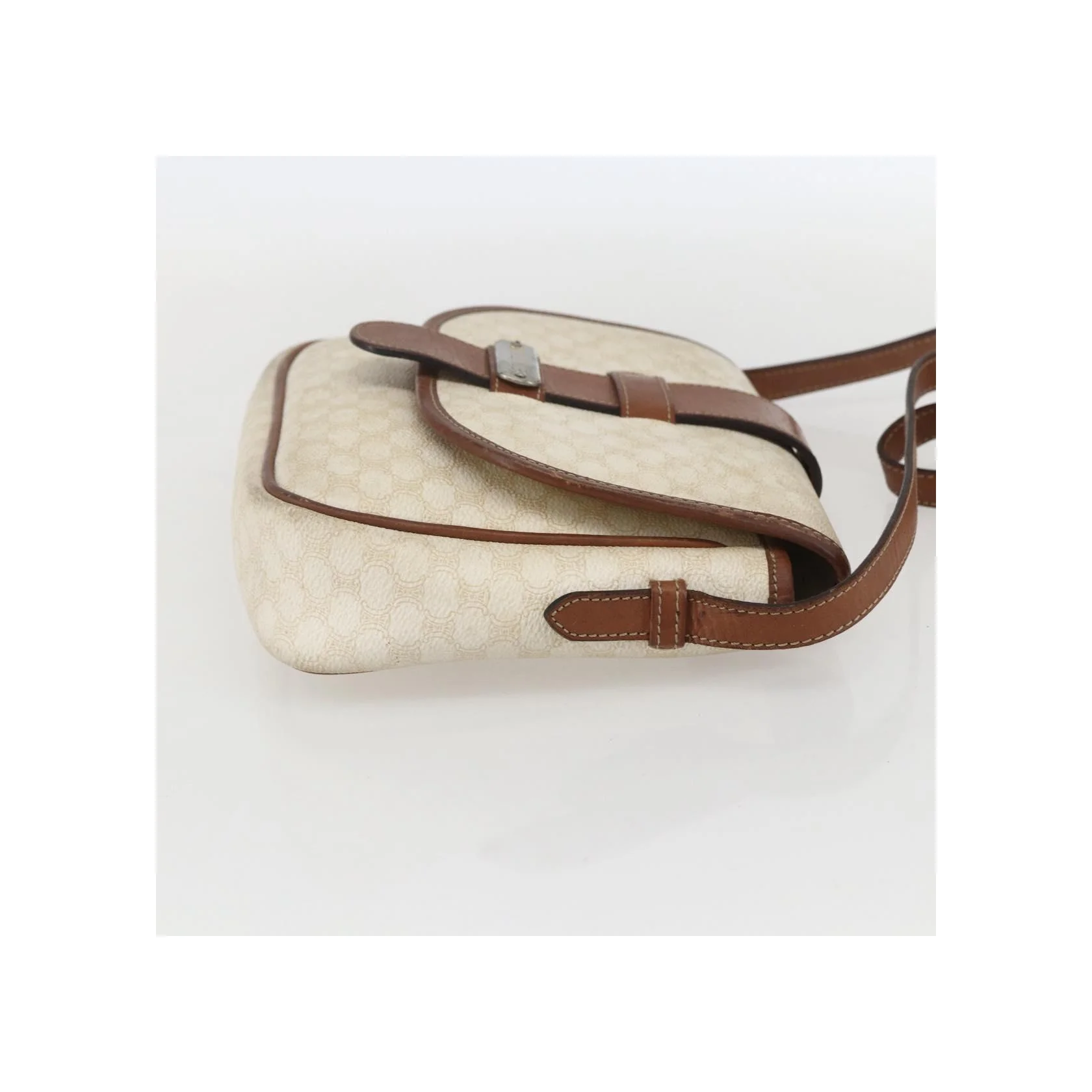 Sac À Bandoulière Celine Vintage Macadam - White - Image 4
