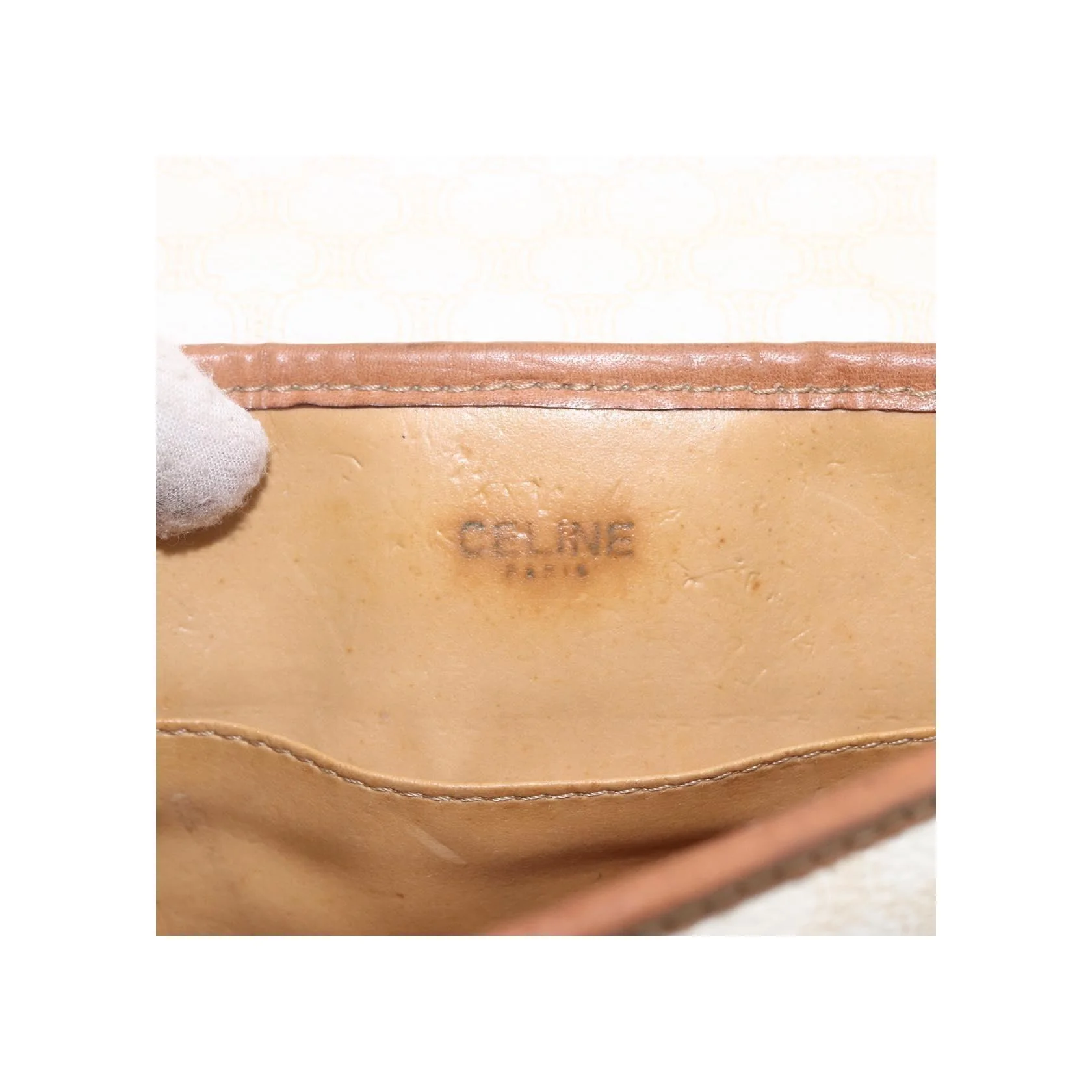 Sac À Bandoulière Celine Vintage Macadam - White - Image 6