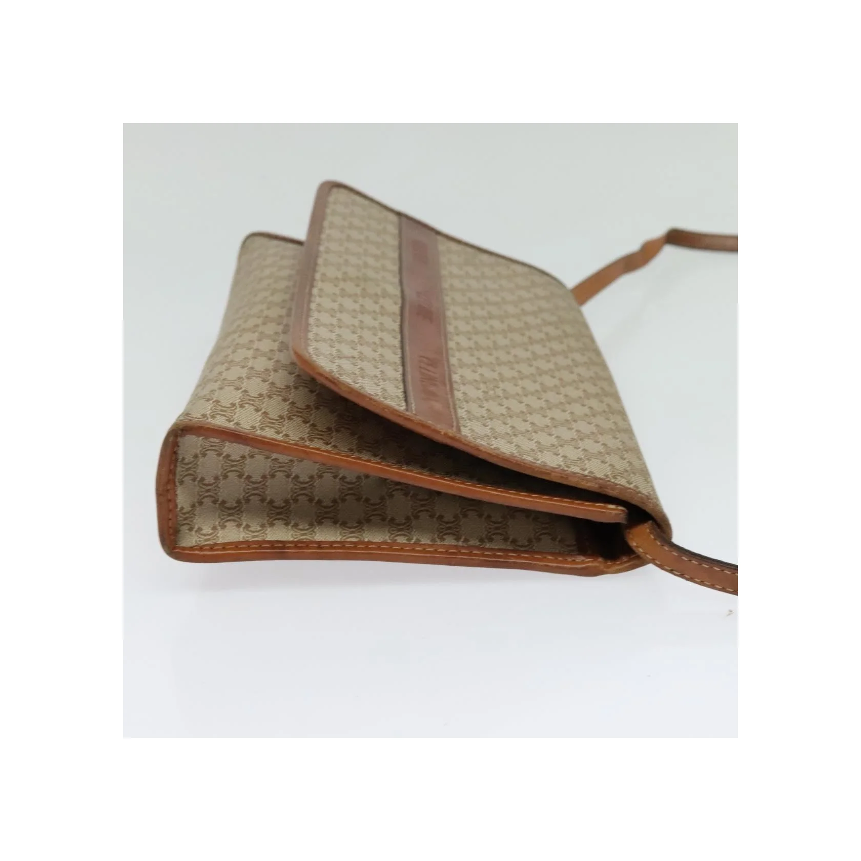 Sac À Bandoulière Celine Vintage Macadam - Beige - Image 4