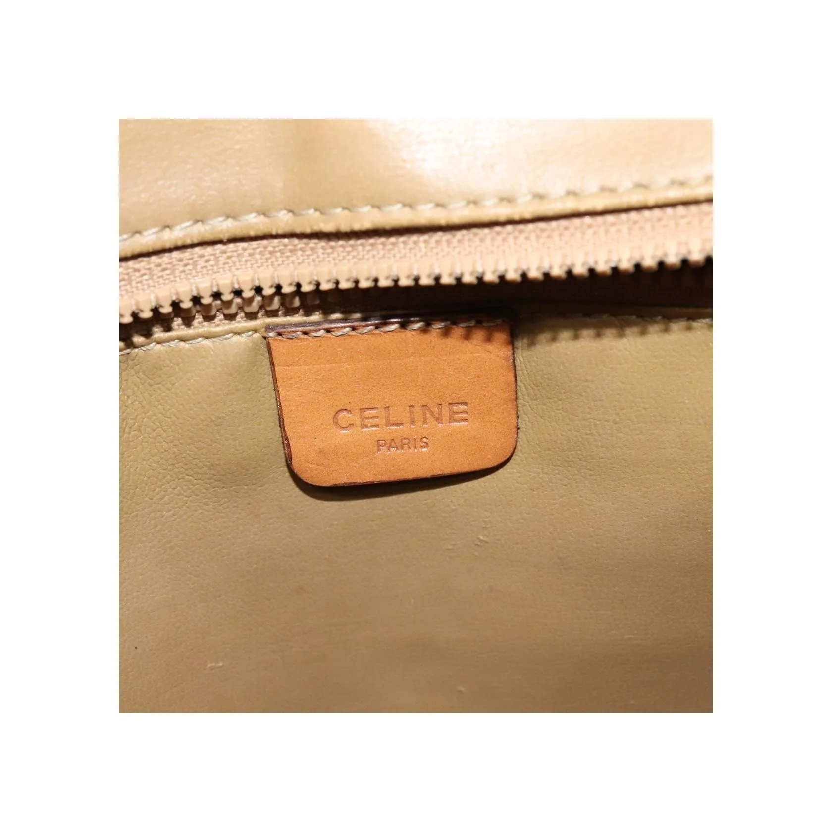 Sac À Bandoulière Celine Vintage Macadam - Beige - Image 6