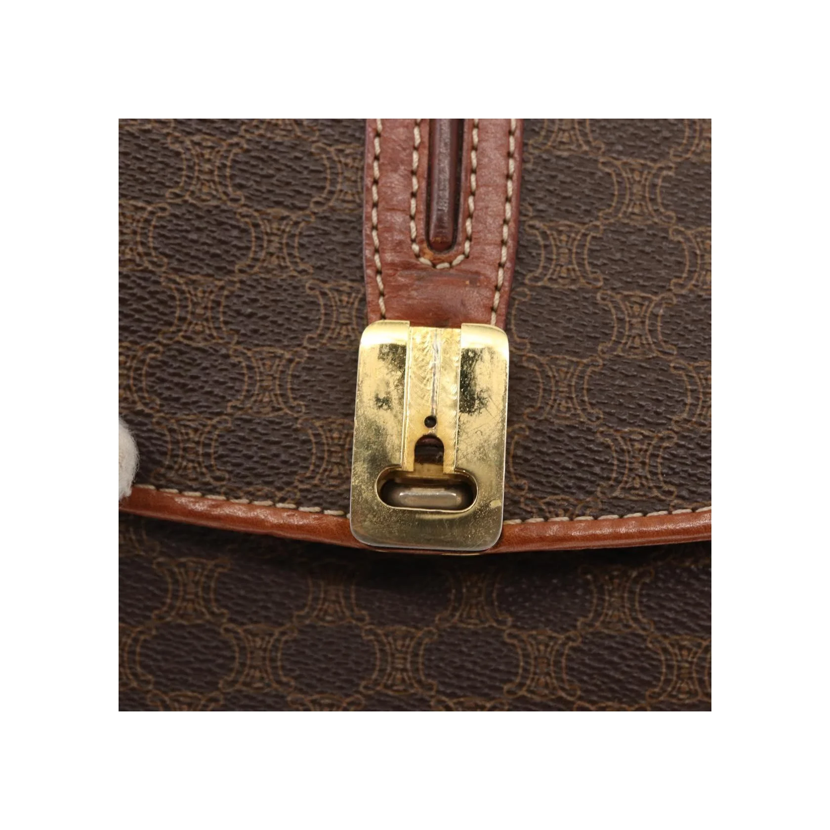 Sac À Bandoulière Celine Vintage Macadam - Brown - Image 13