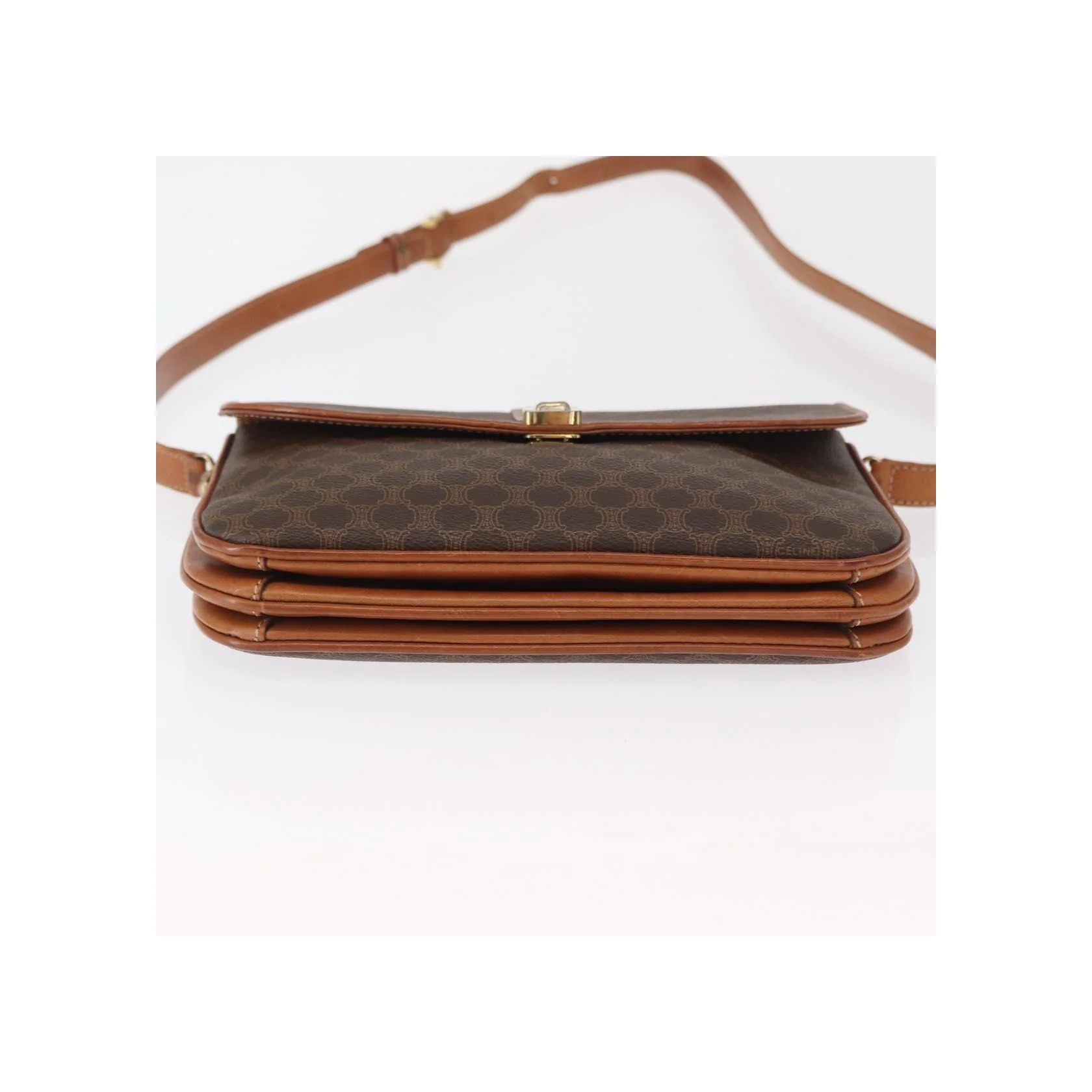 Sac À Bandoulière Celine Vintage Macadam - Brown - Image 14
