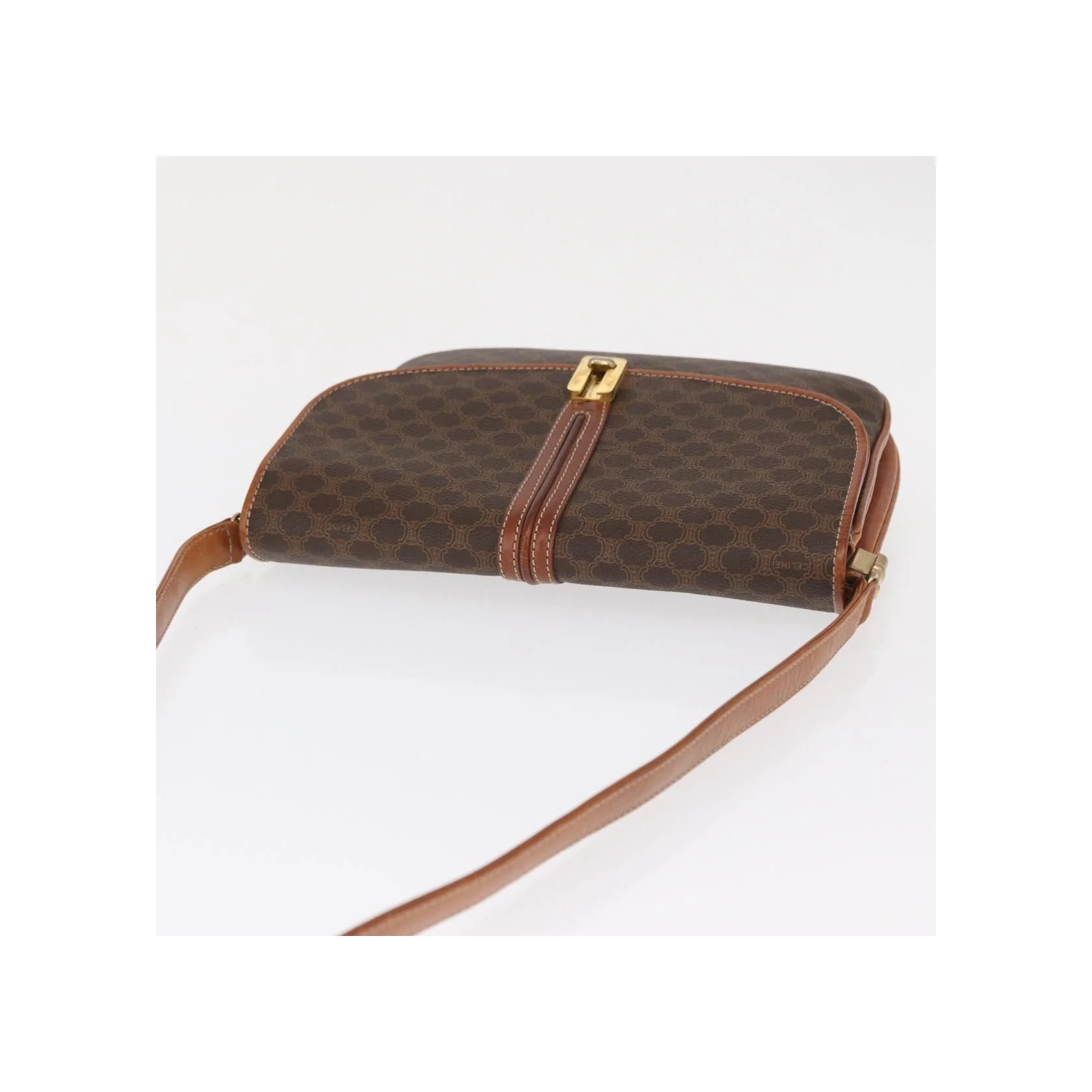 Sac À Bandoulière Celine Vintage Macadam - Brown - Image 15