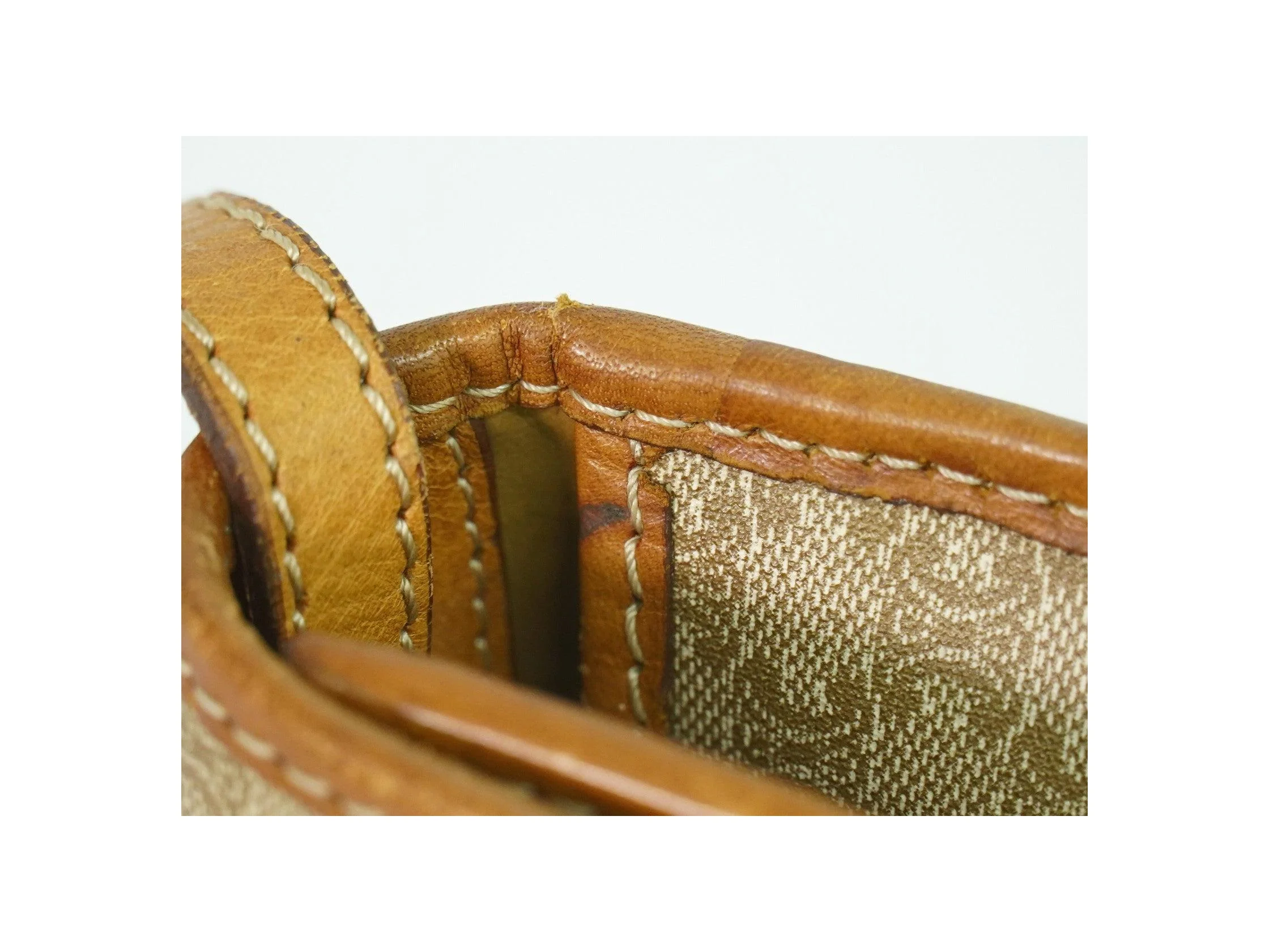 Sac À Bandoulière Celine Vintage Macadam - Beige - Image 13