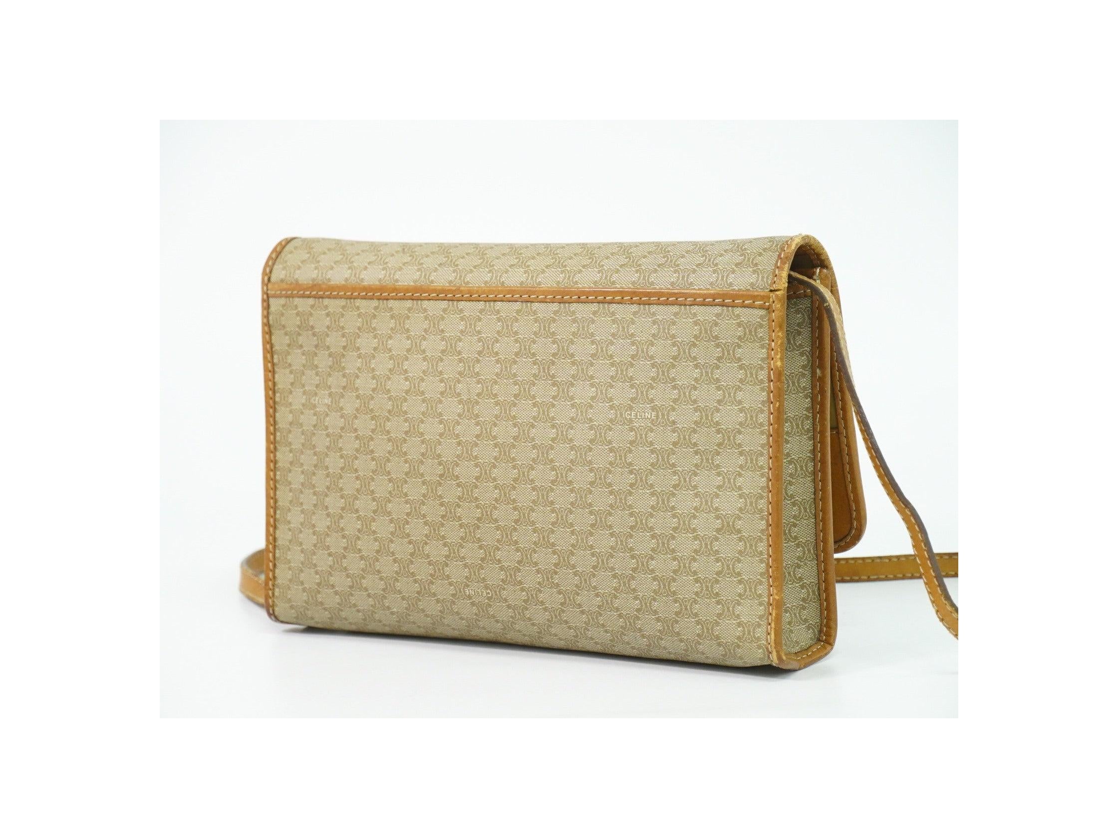 Sac À Bandoulière Celine Vintage Macadam - Beige - Image 2