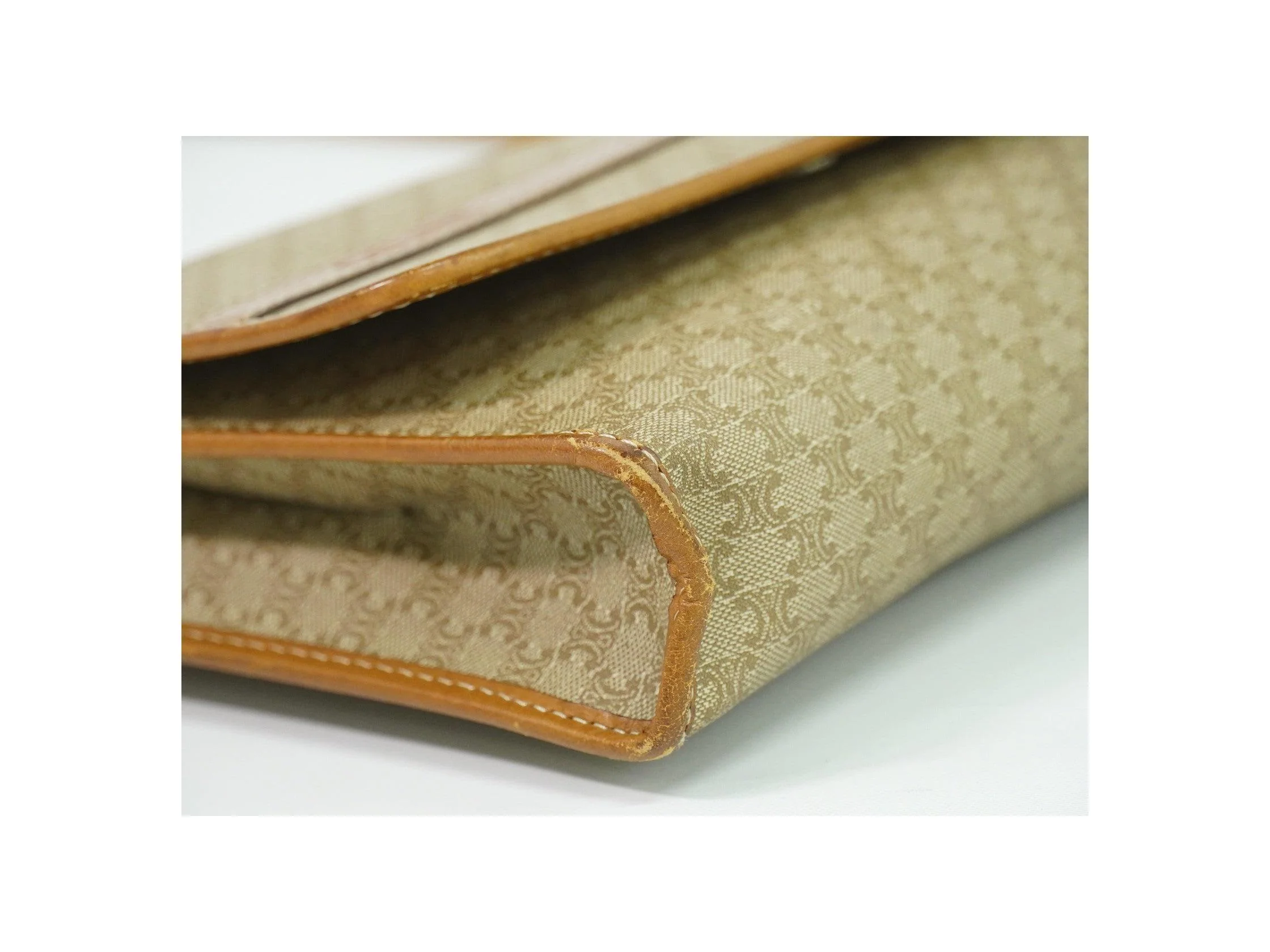 Sac À Bandoulière Celine Vintage Macadam - Beige - Image 7
