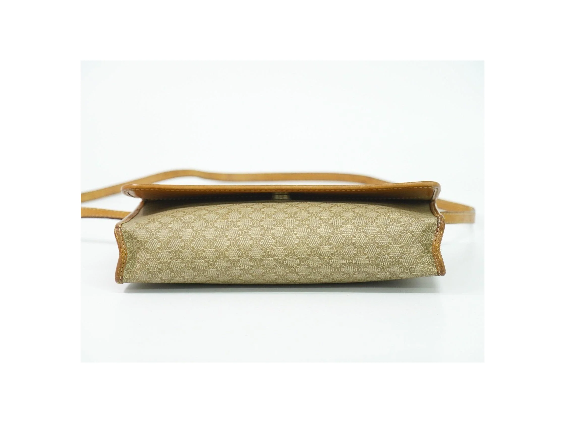Sac À Bandoulière Celine Vintage Macadam - Beige - Image 9