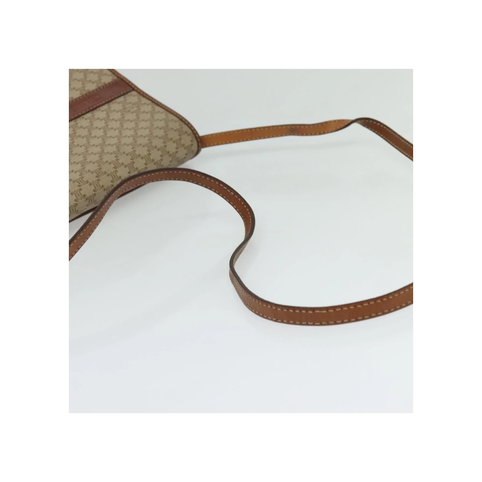 Sac À Bandoulière Celine Vintage Macadam - Beige - Image 8
