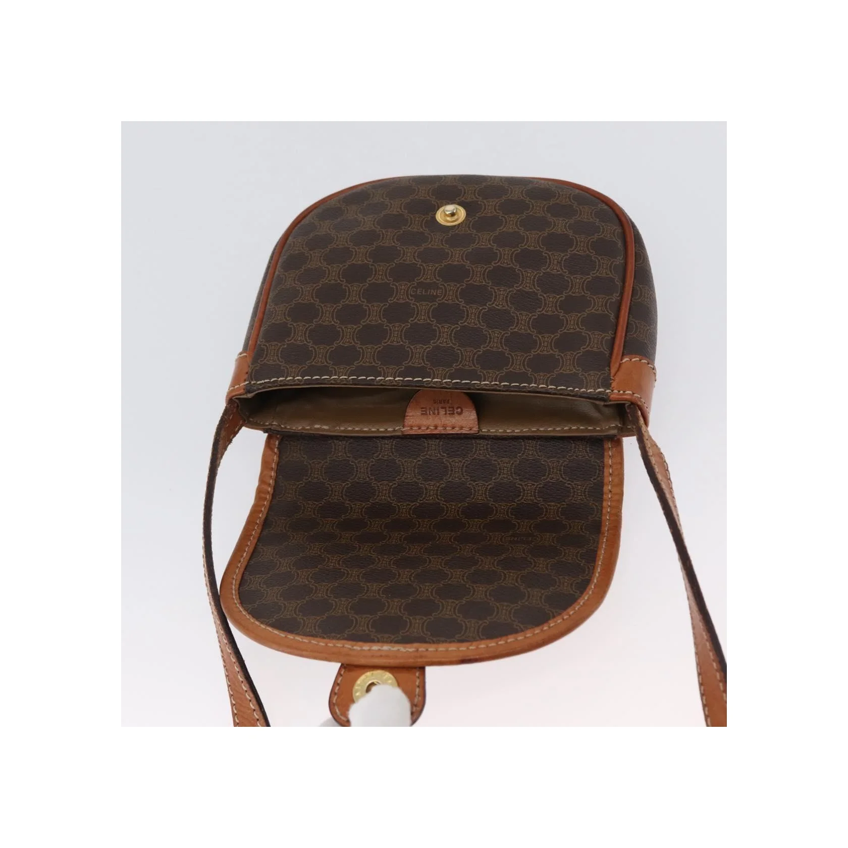 Sac À Bandoulière Celine Vintage Macadam - Brown - Image 19