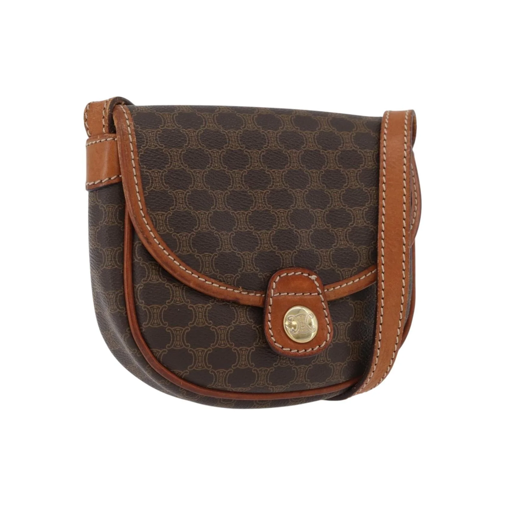 Sac À Bandoulière Celine Vintage Macadam - Brown - Image 20