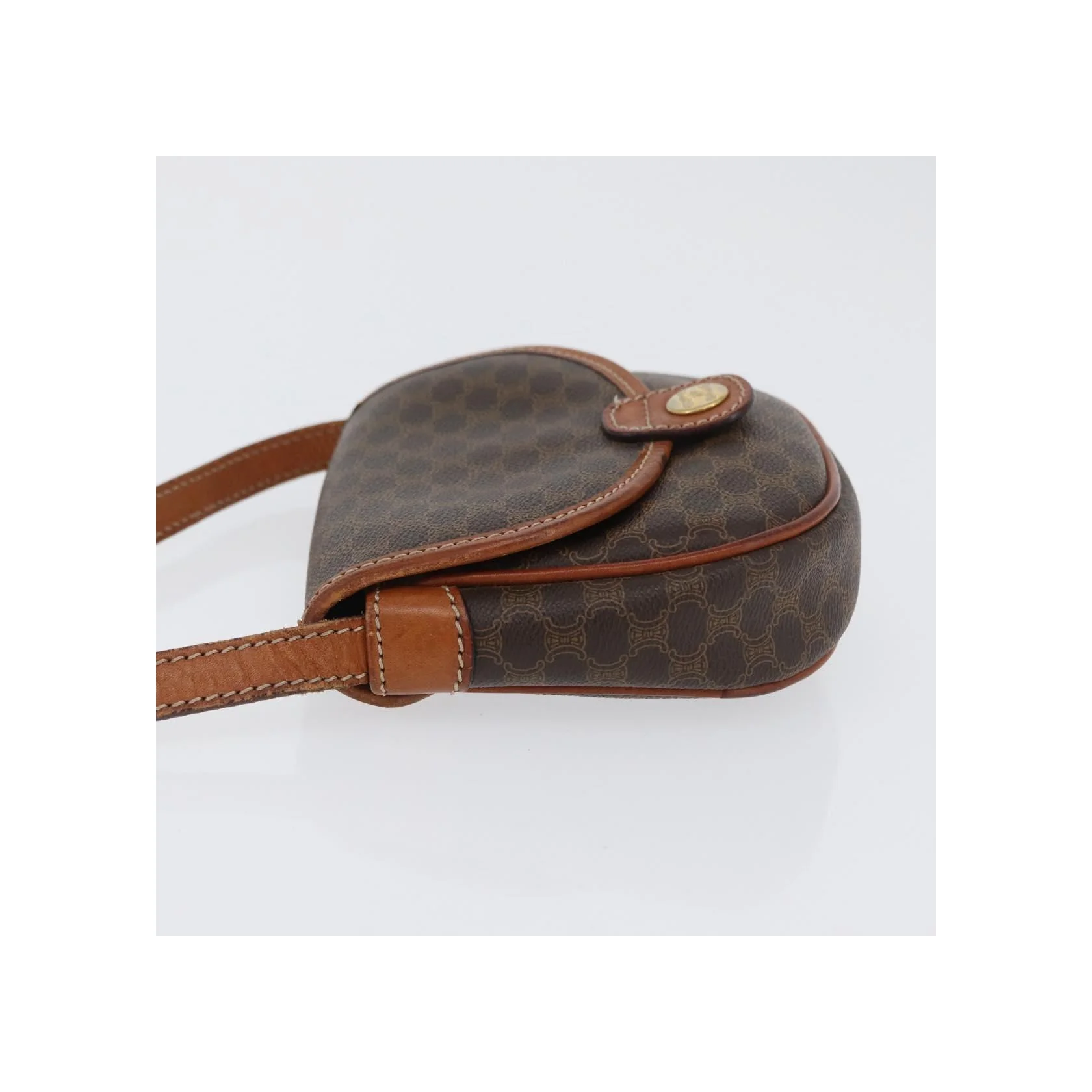Sac À Bandoulière Celine Vintage Macadam - Brown - Image 4