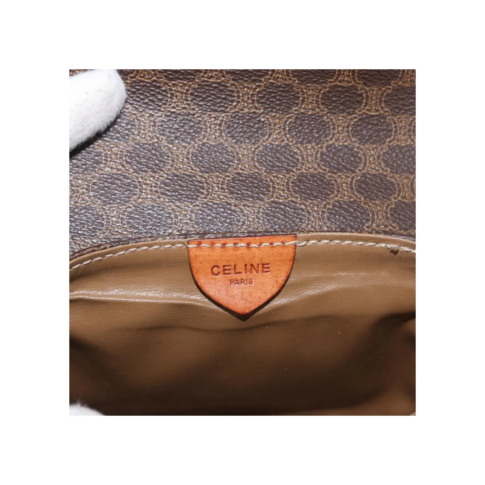 Sac À Bandoulière Celine Vintage Macadam - Brown - Image 6