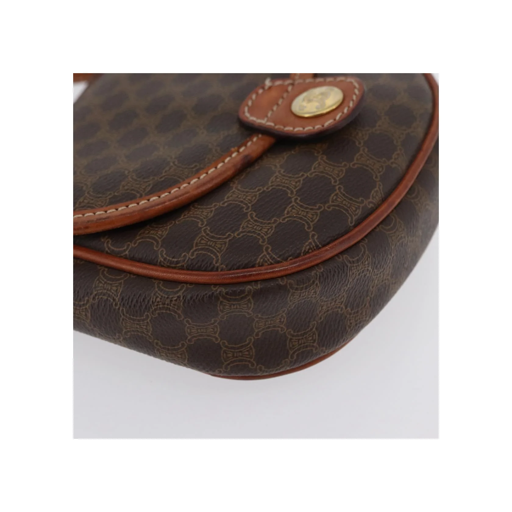Sac À Bandoulière Celine Vintage Macadam - Brown - Image 9