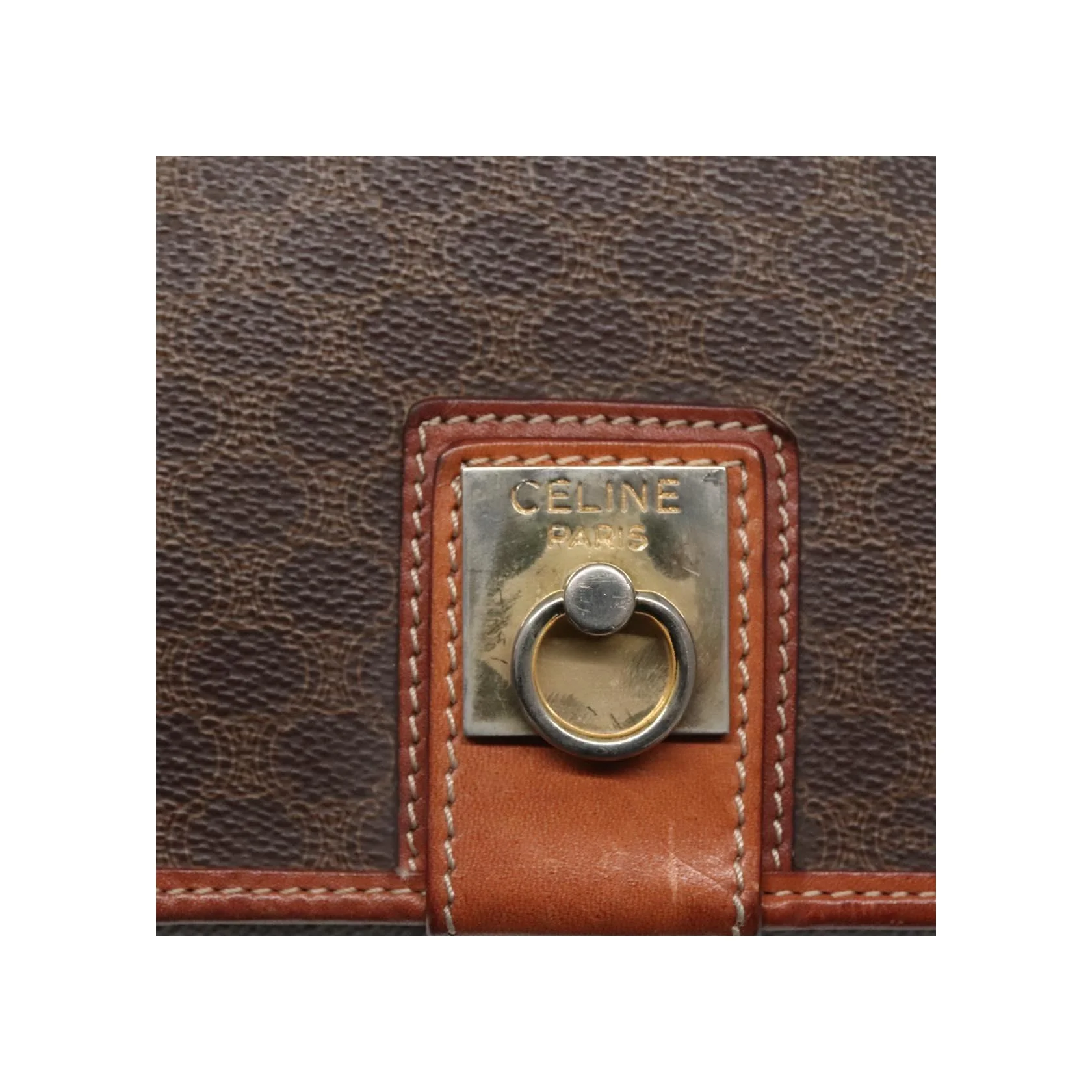 Sac À Bandoulière Celine Vintage Macadam - Brown - Image 12
