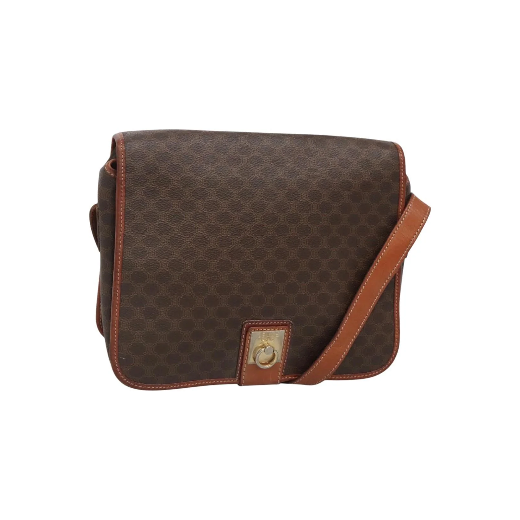 Sac À Bandoulière Celine Vintage Macadam - Brown - Image 18