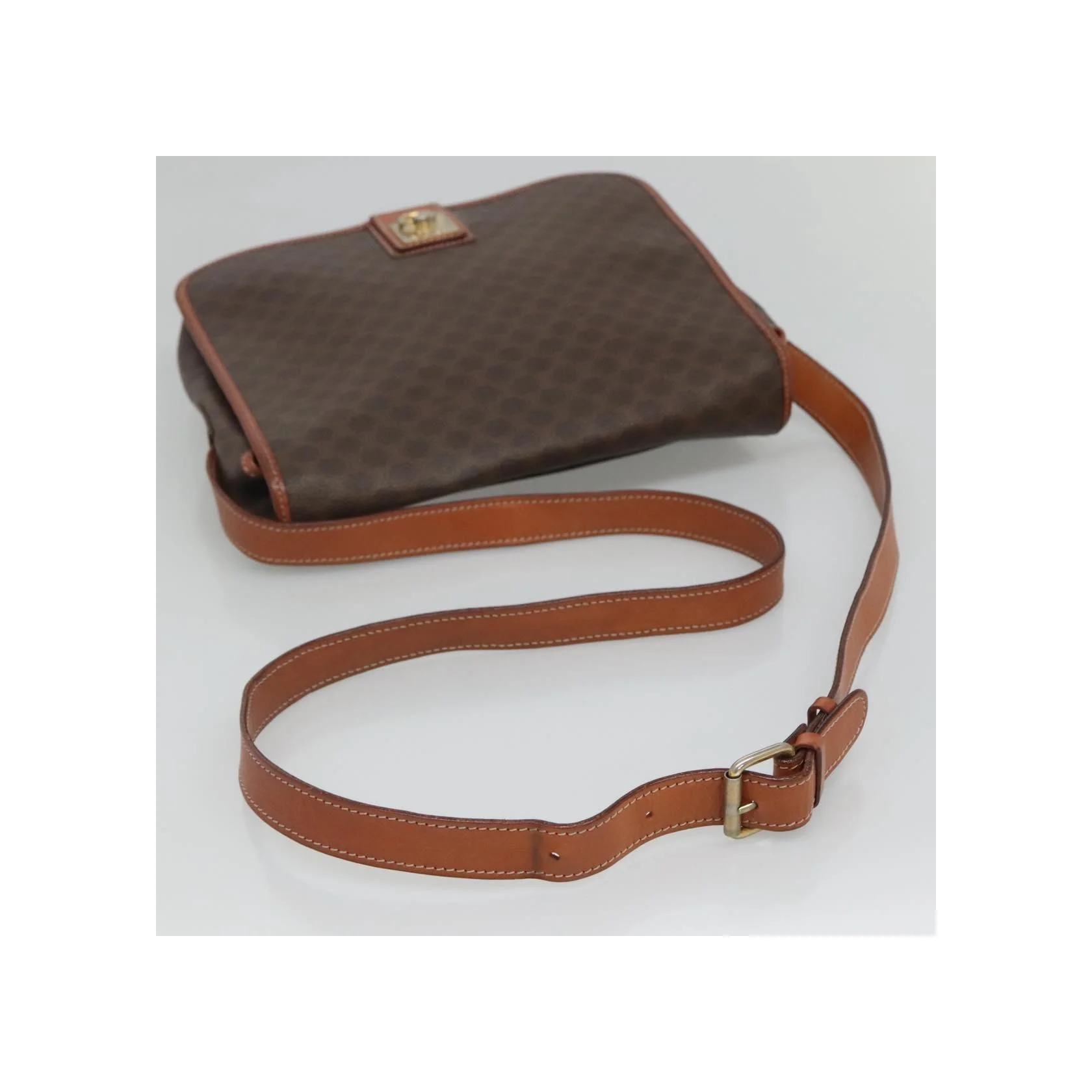 Sac À Bandoulière Celine Vintage Macadam - Brown - Image 7