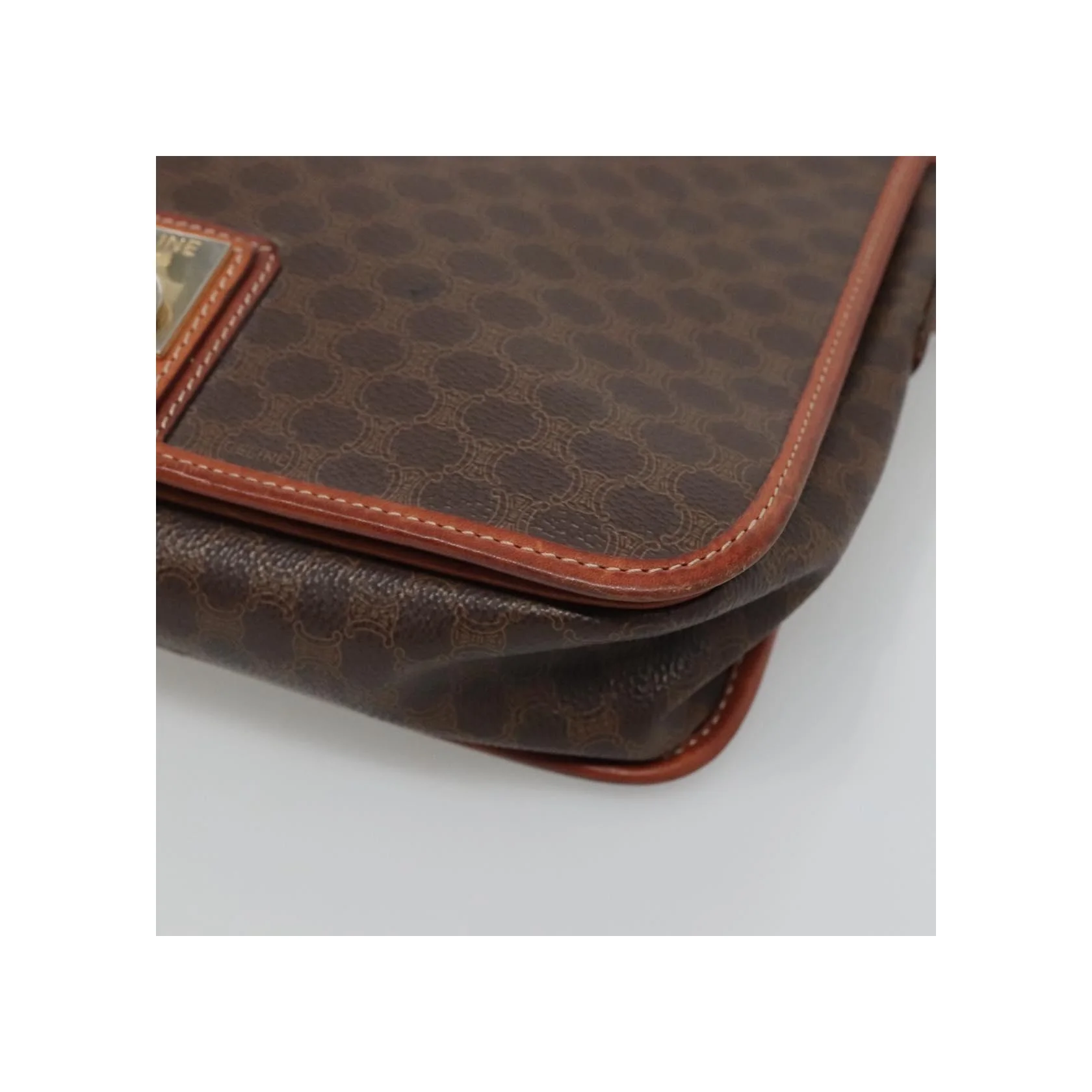 Sac À Bandoulière Celine Vintage Macadam - Brown - Image 8