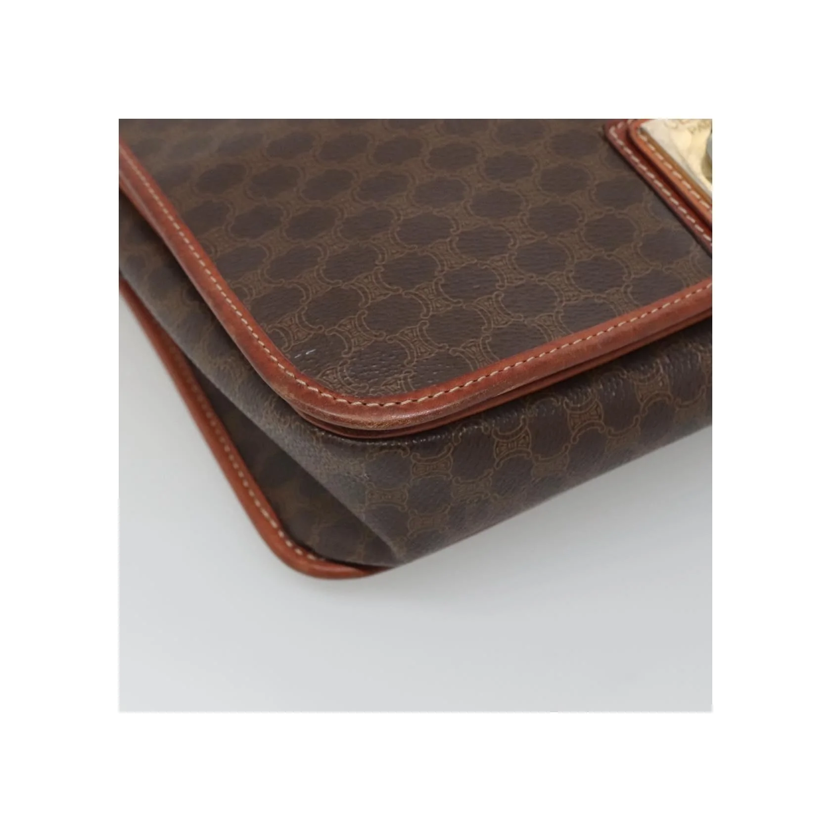 Sac À Bandoulière Celine Vintage Macadam - Brown - Image 9