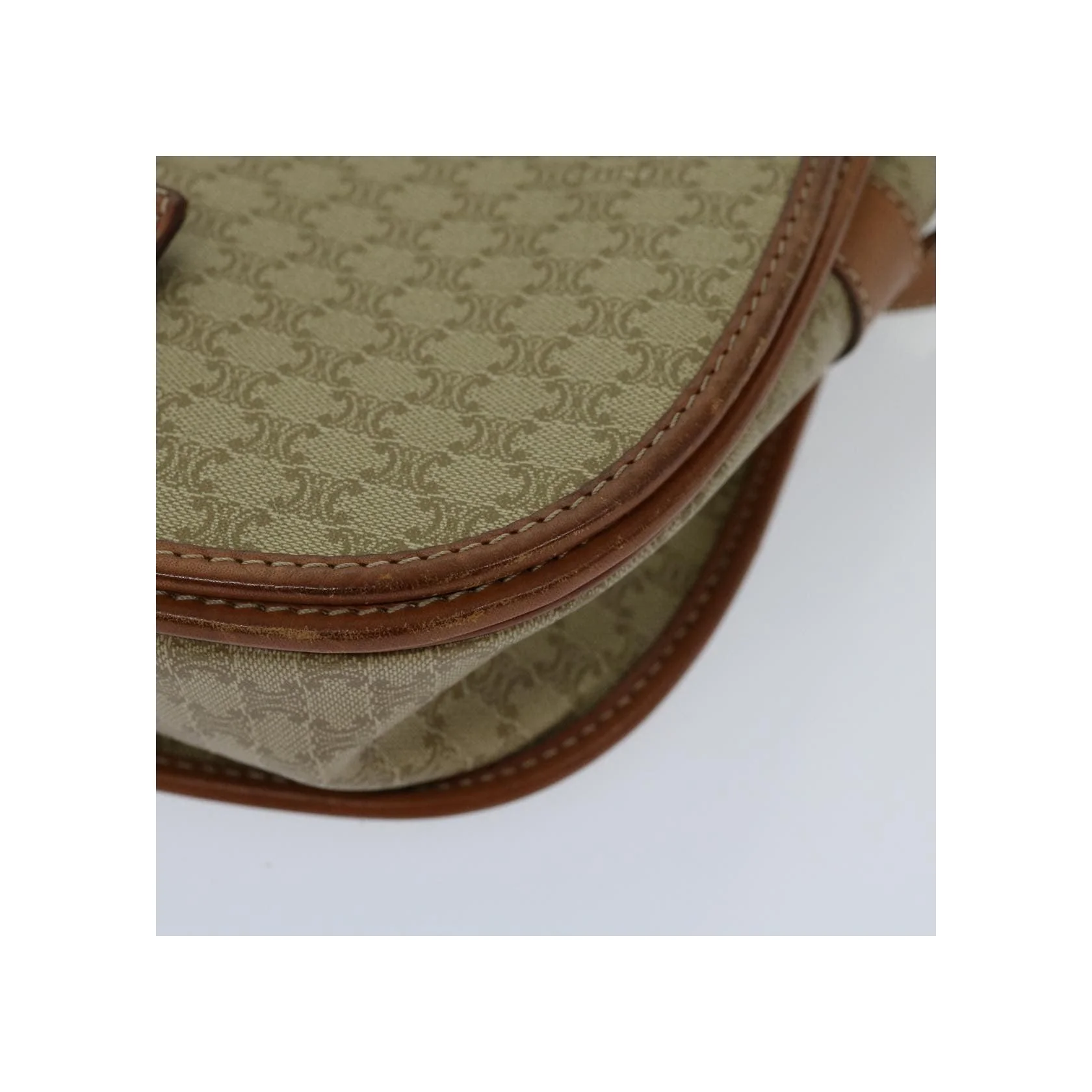 Sac À Bandoulière Celine Vintage Macadam - Beige - Image 11