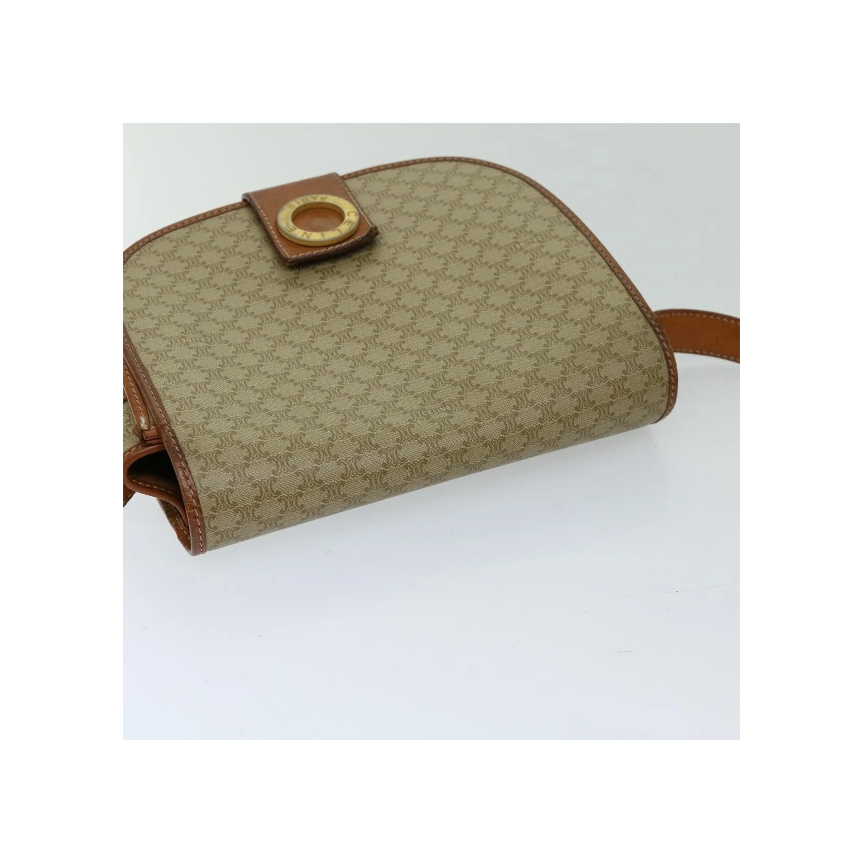Sac À Bandoulière Celine Vintage Macadam - Beige - Image 18