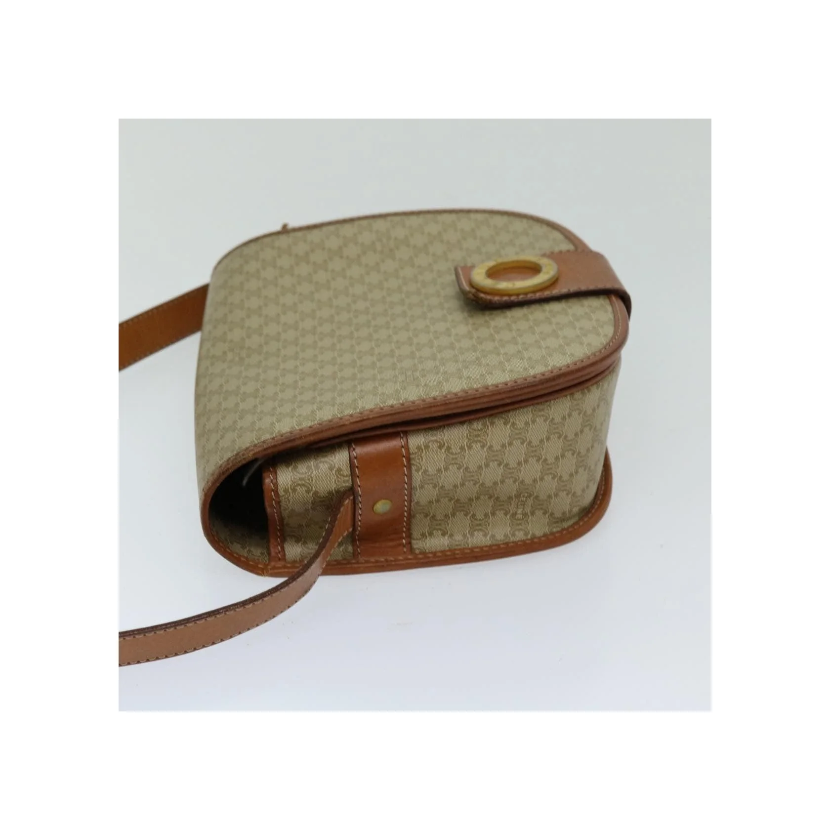Sac À Bandoulière Celine Vintage Macadam - Beige - Image 3