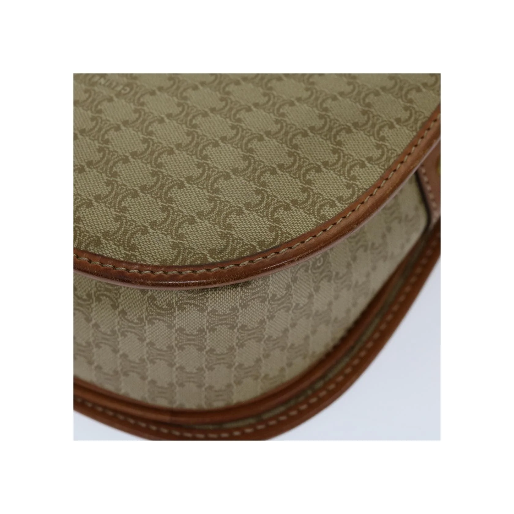 Sac À Bandoulière Celine Vintage Macadam - Beige - Image 9