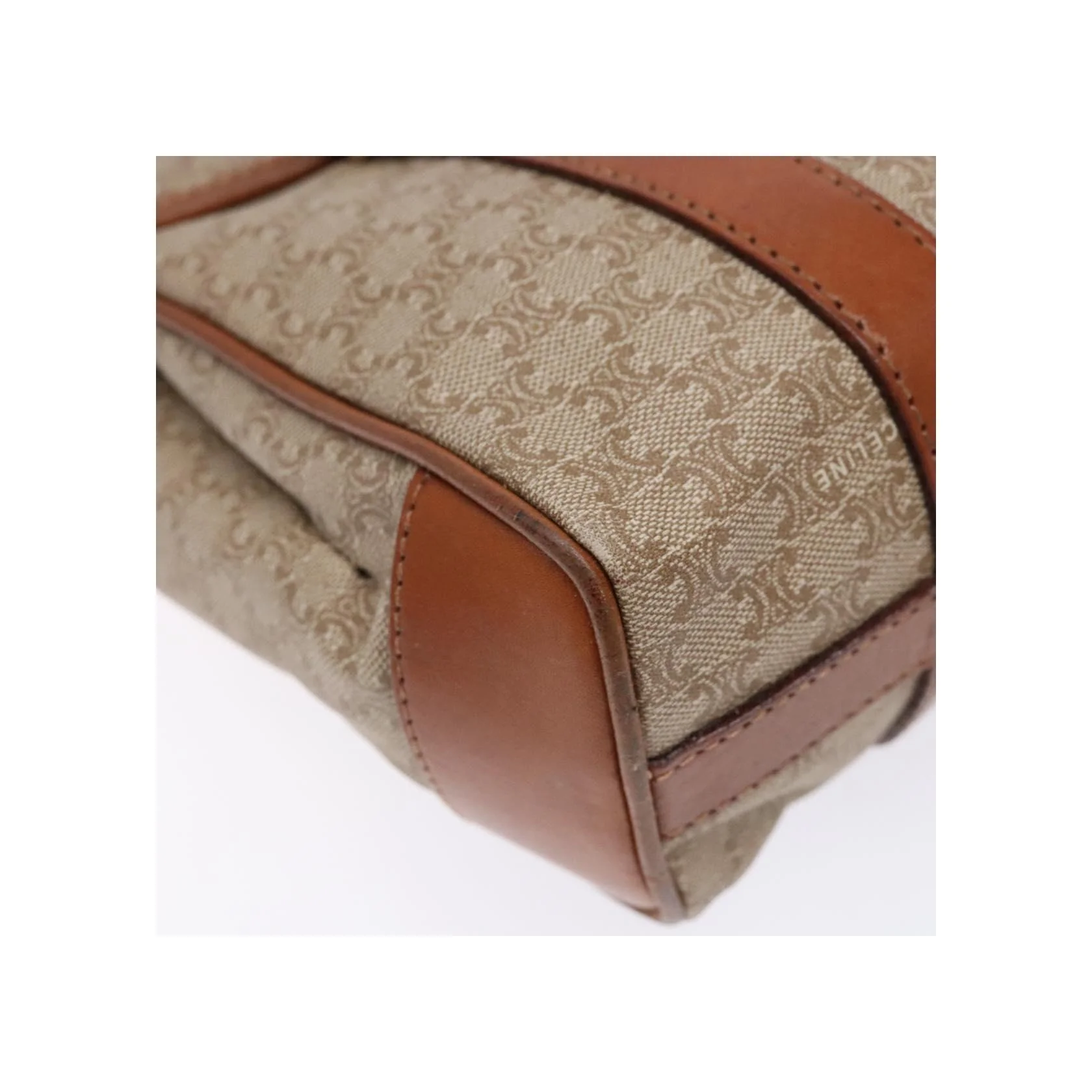 Sac À Bandoulière Celine Vintage Macadam - Beige - Image 10