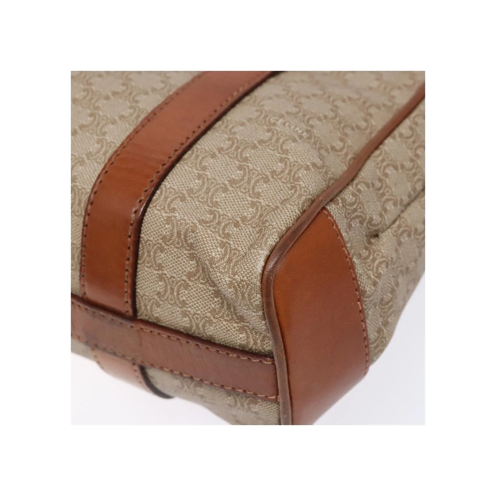 Sac À Bandoulière Celine Vintage Macadam - Beige - Image 11