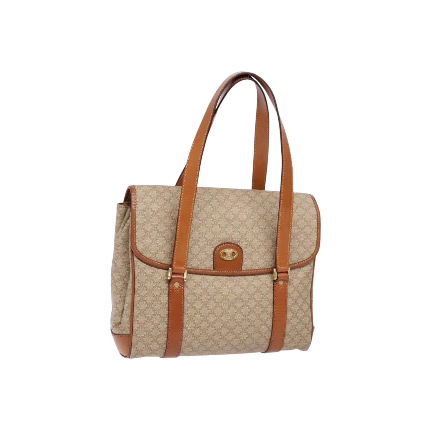 Sac À Bandoulière Celine Vintage Macadam - Beige - Image 17